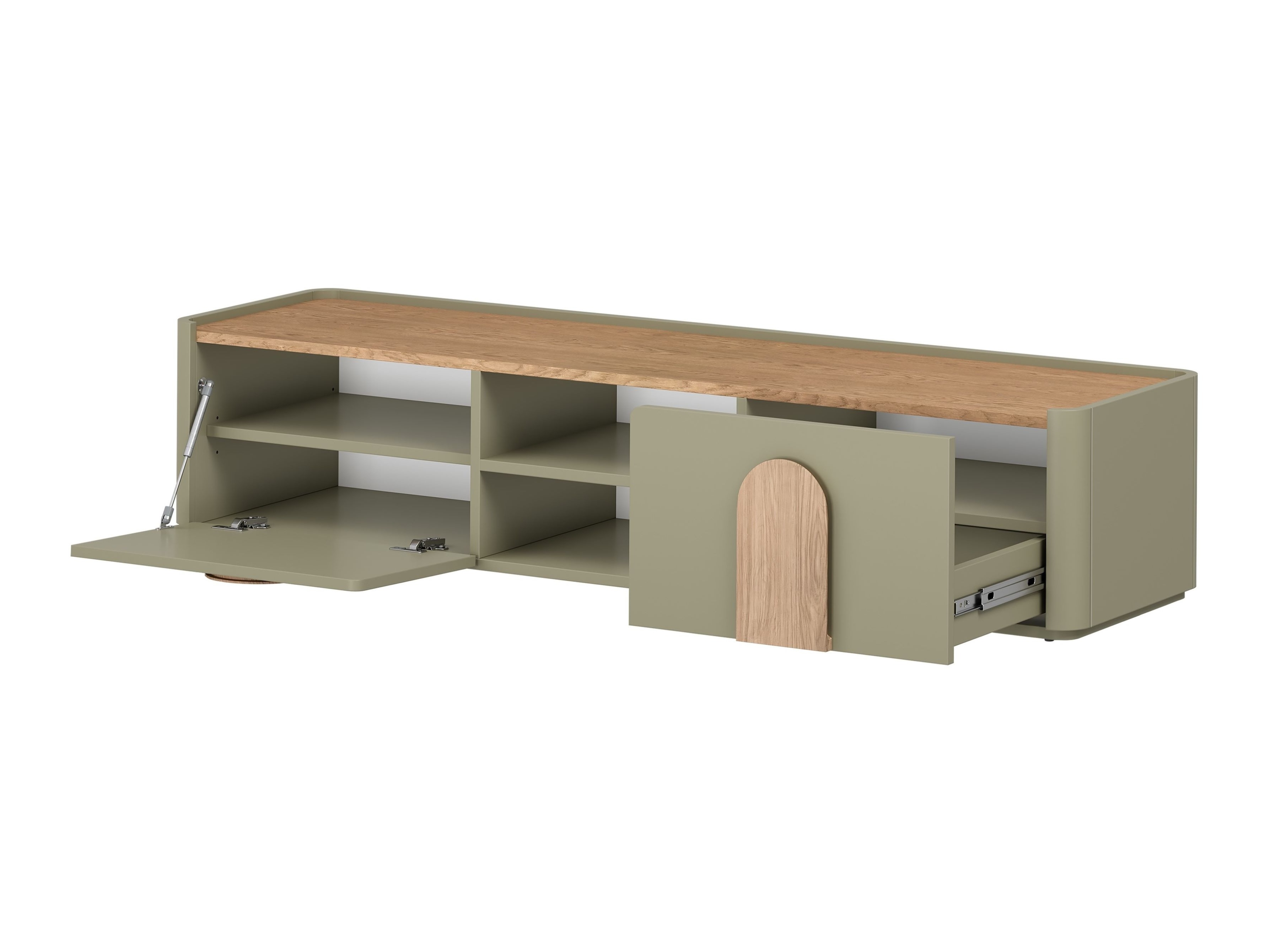 TV-taso Camavio 103 (Pölyinen vihreä + Tammi)