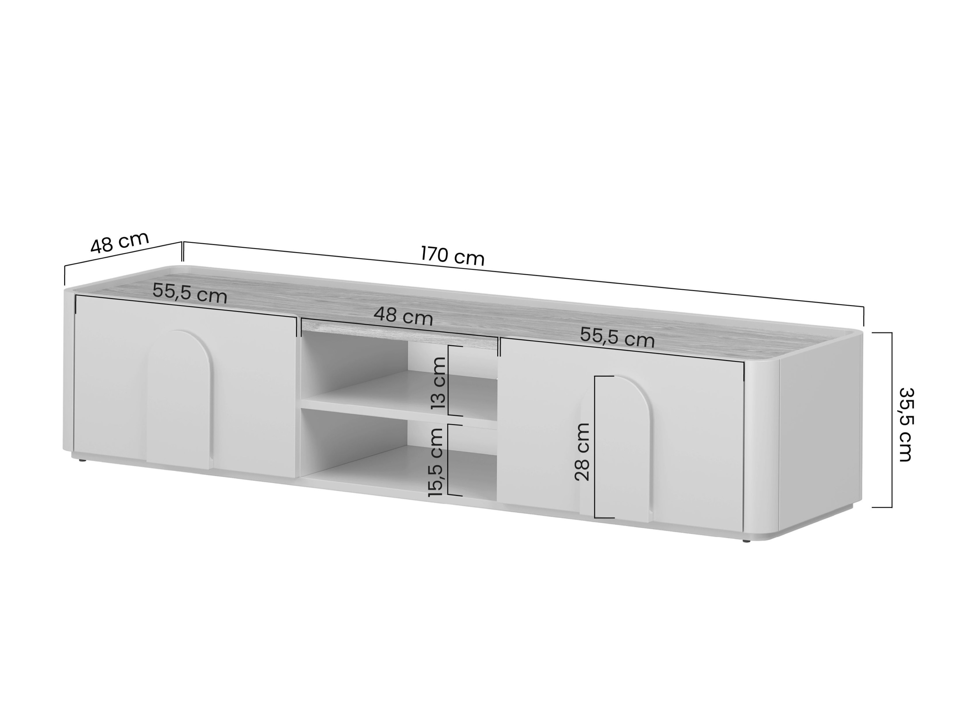 TV-taso Camavio 103 (Pölyinen vihreä + Tammi)