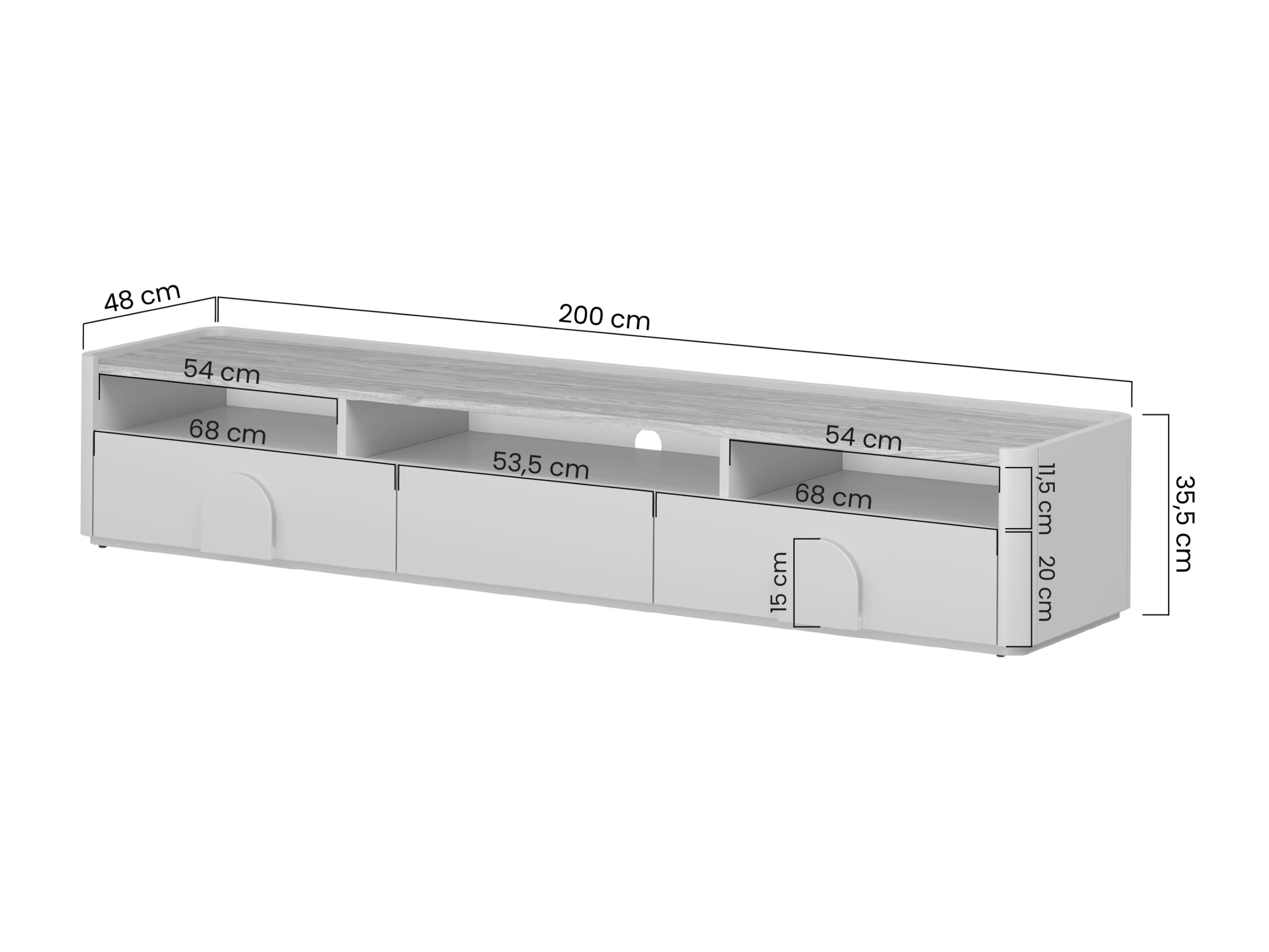 TV-taso Camavio 104 (Pölyinen vihreä + Tammi)