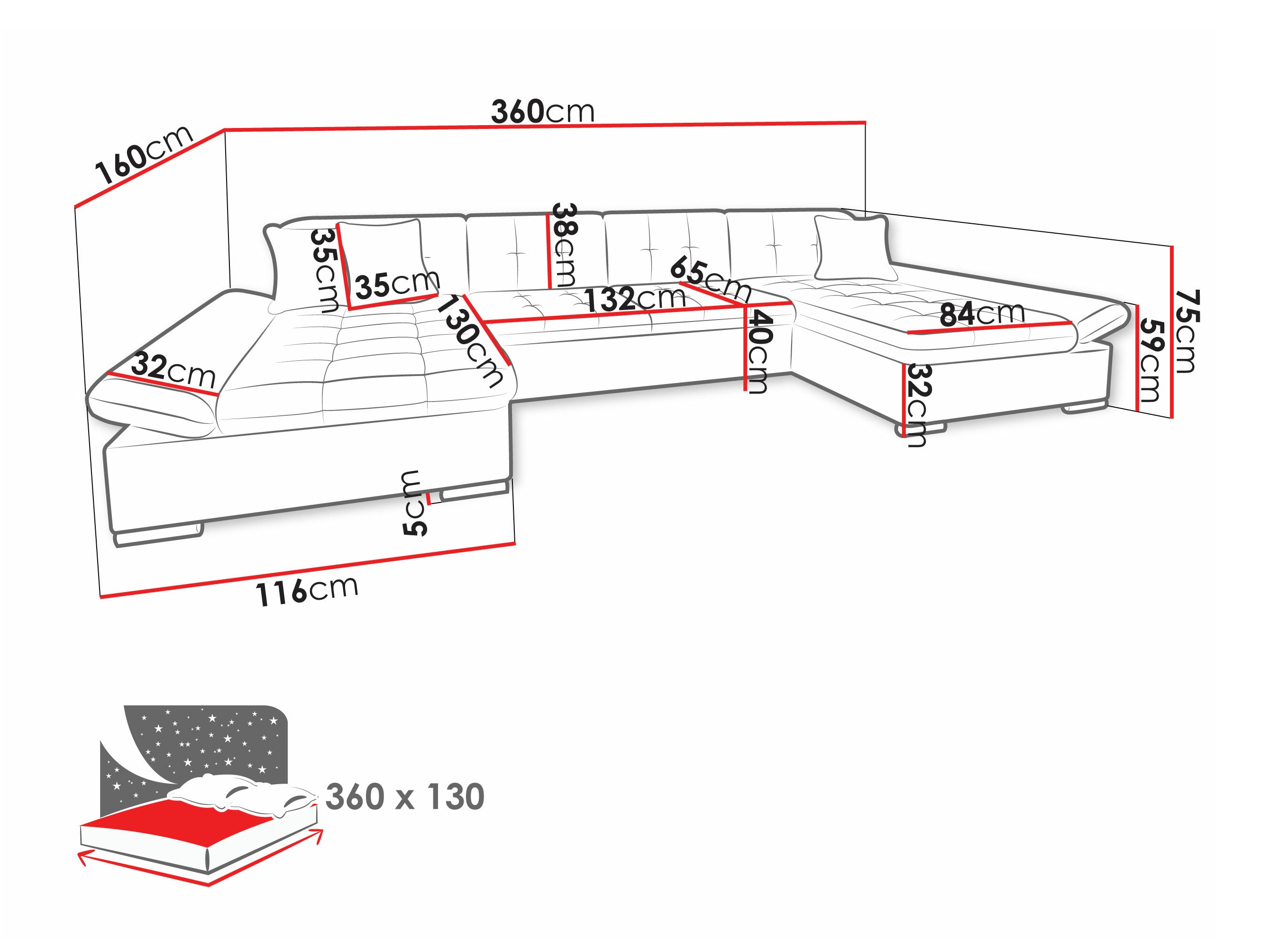 Kulmasohva Comfivo 240 (Manza 04)