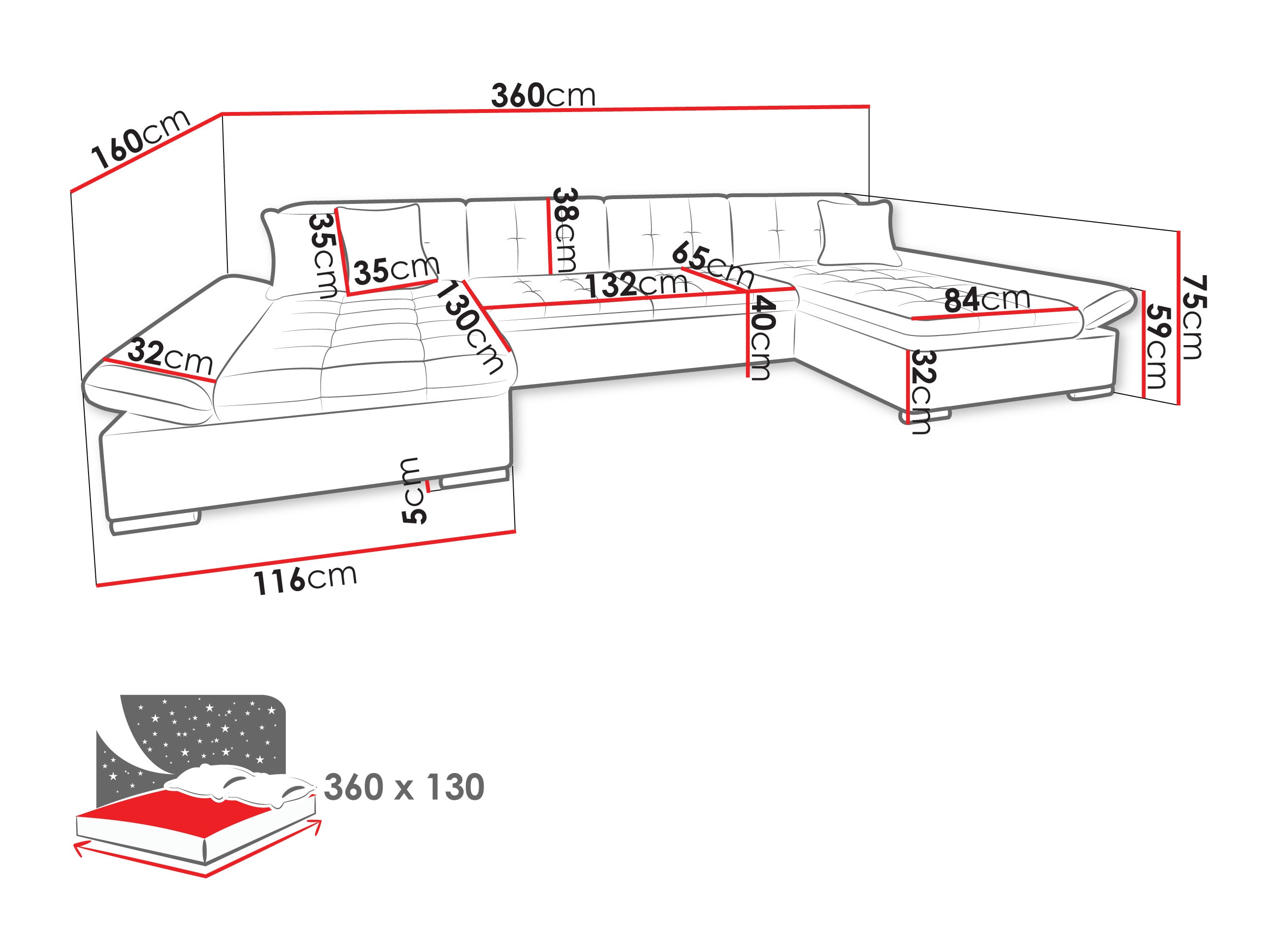 Kulmasohva Comfivo 240 (Manza 83)