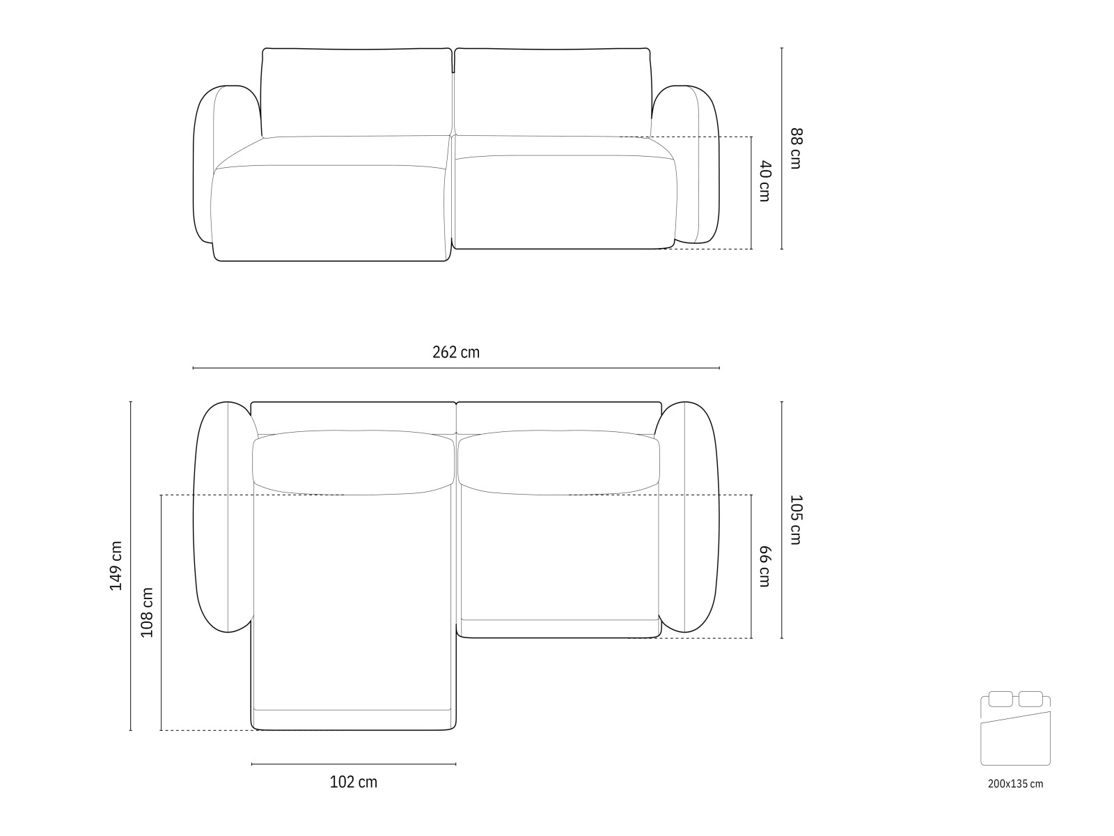 Kulmasohva Franklin 207 (Eden 12)