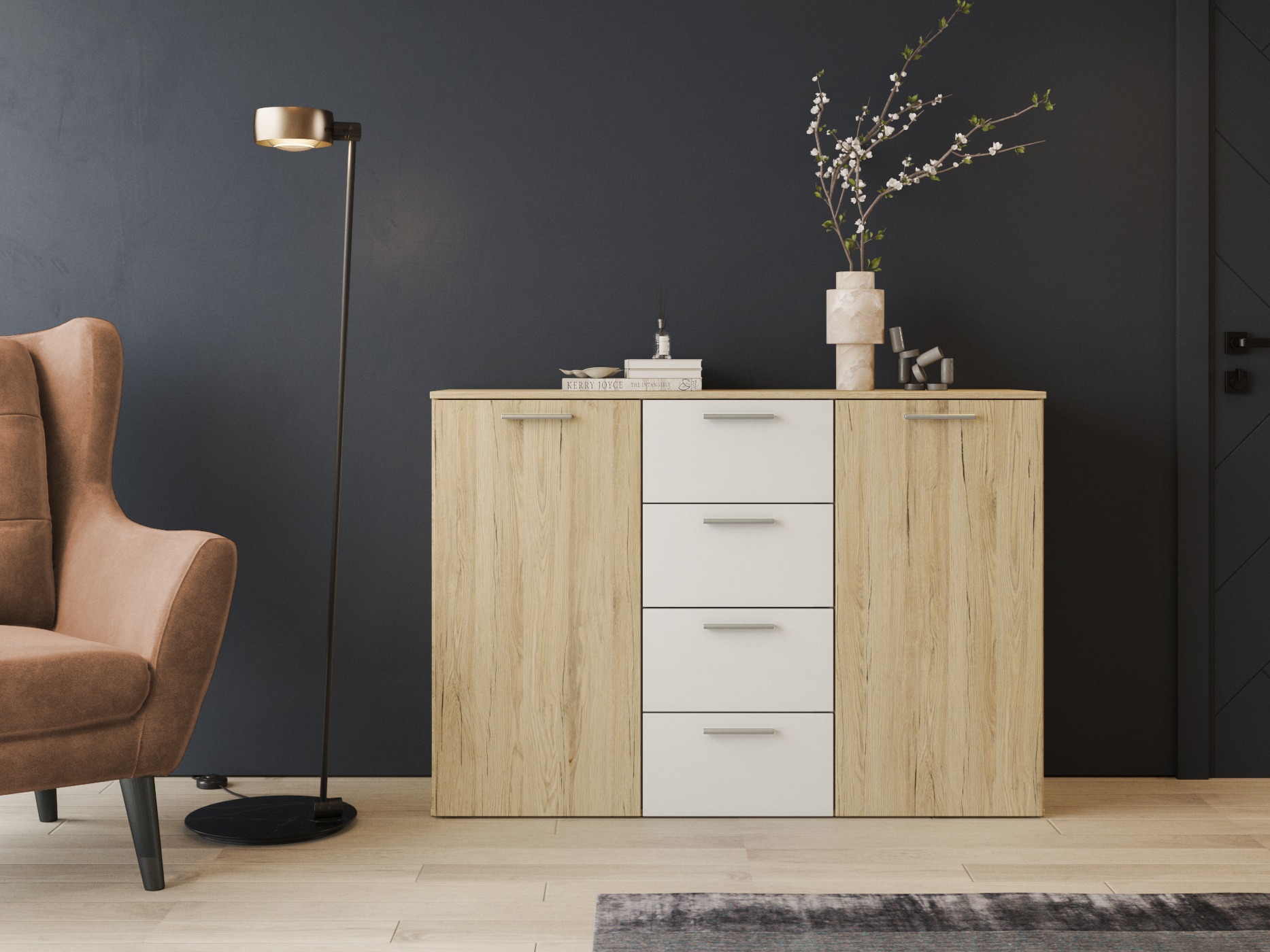 Lipasto Melvele 101 (San Remon -tammi + Valkoinen)