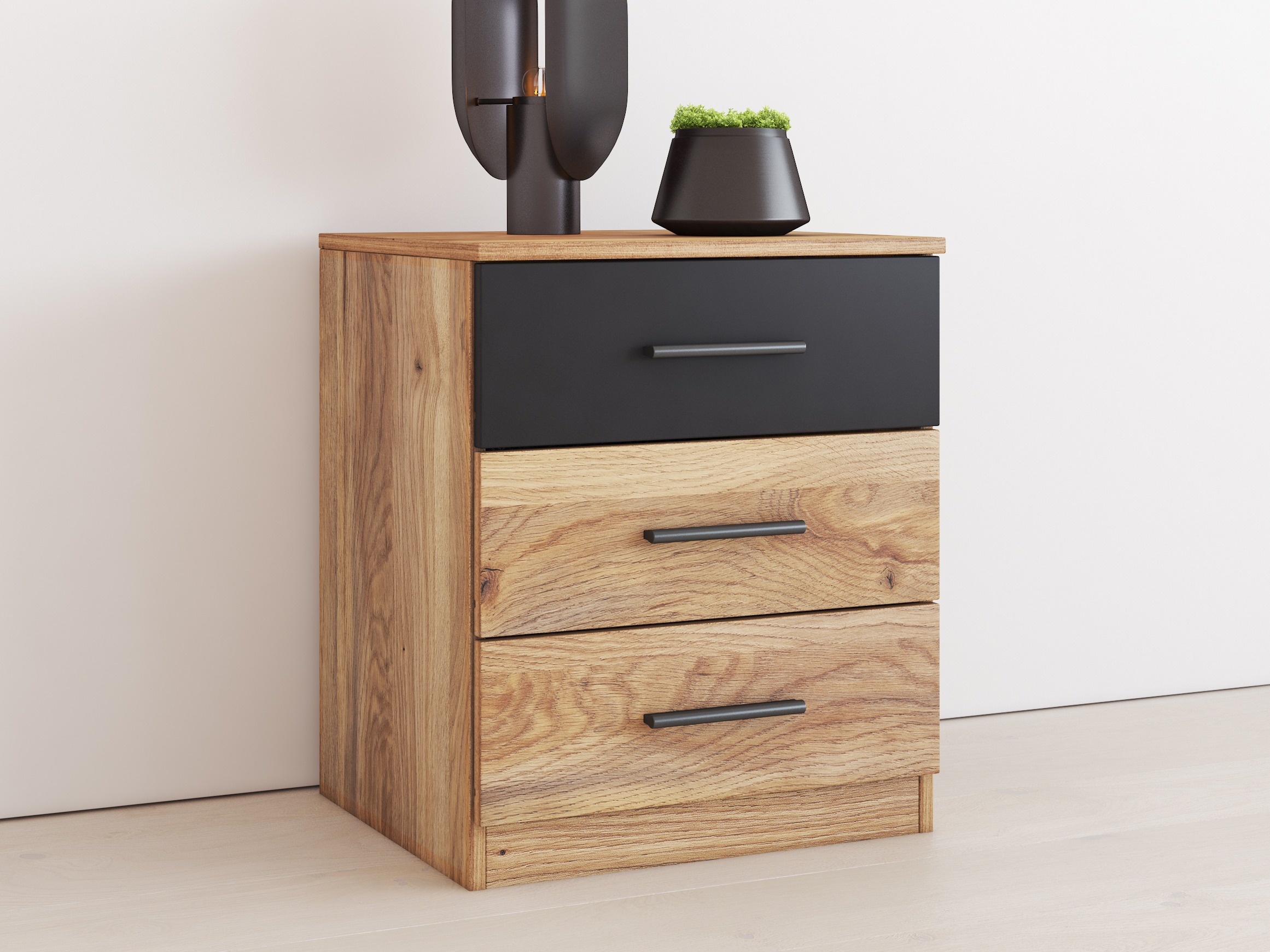 Yöpöytä Melvele 100 (Tammi + Musta)