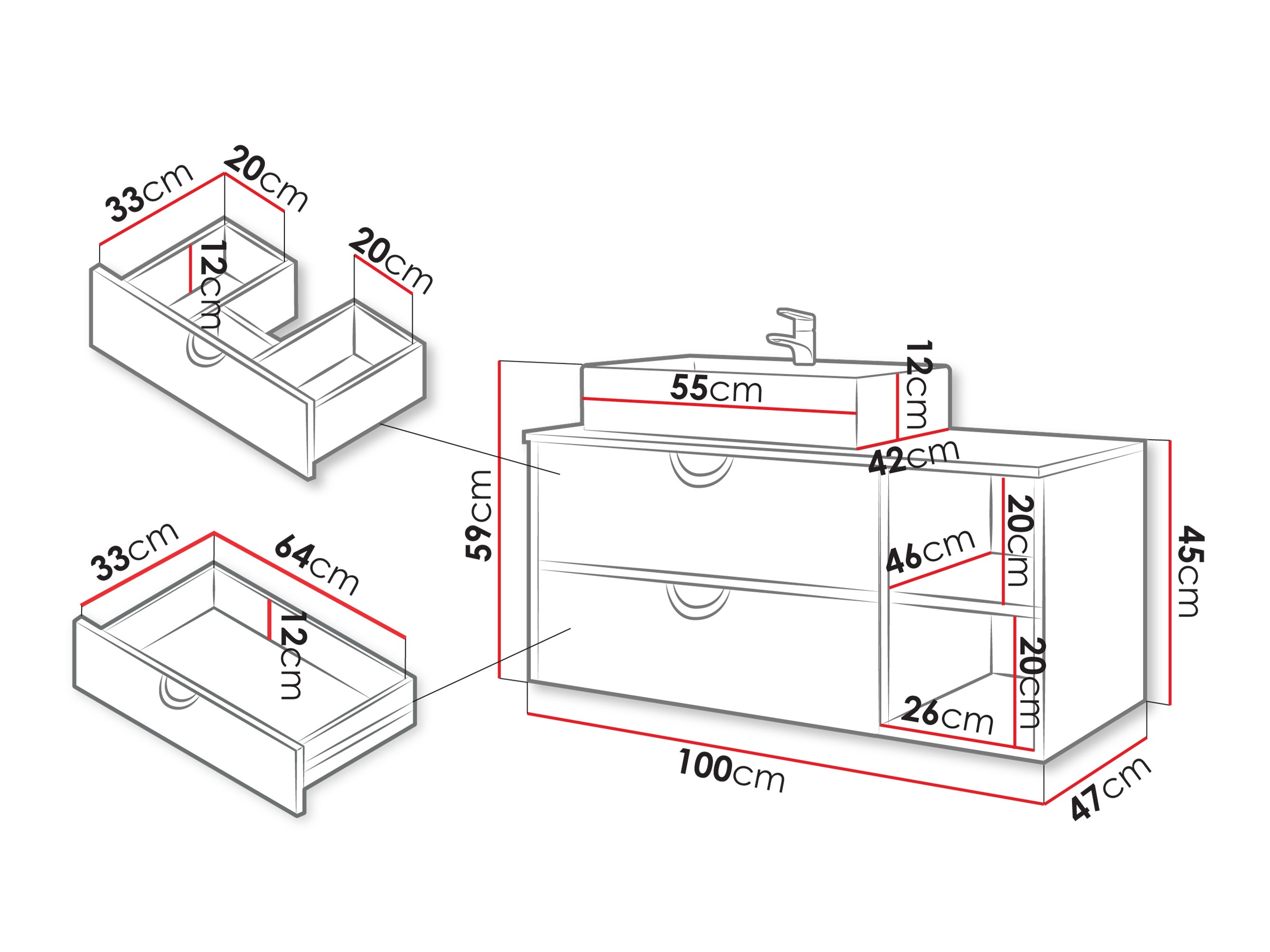 Kylpyhuoneen allasseinäkaappi Providence 193 (Kashmir)