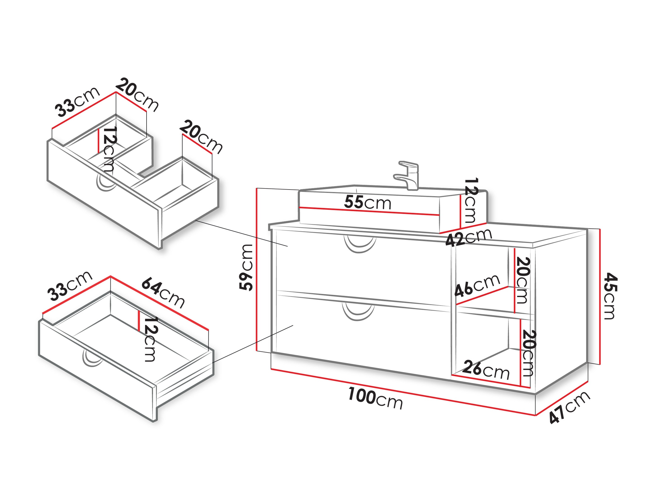 Kylpyhuoneen allasseinäkaappi Providence 193 (Pähkinä)