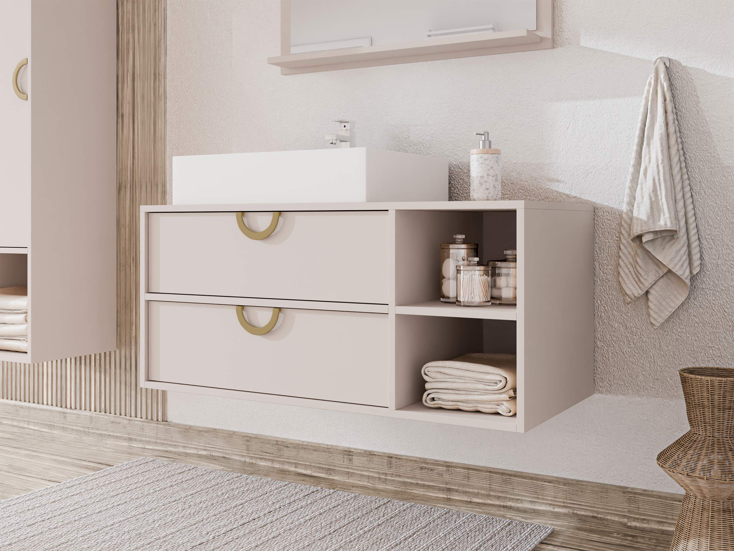 Kylpyhuoneen allasseinäkaappi Sodalis (Kashmir)