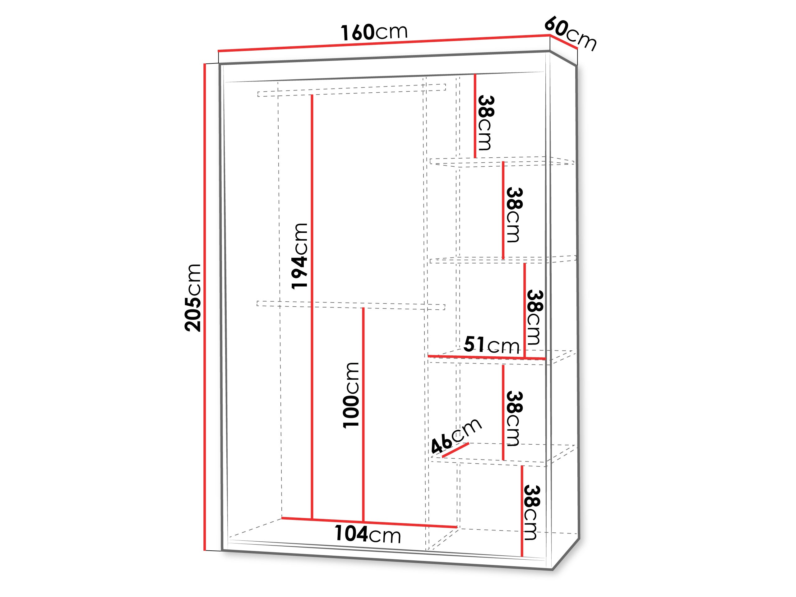 Vaatekaappi Cosmes (Kashmir)