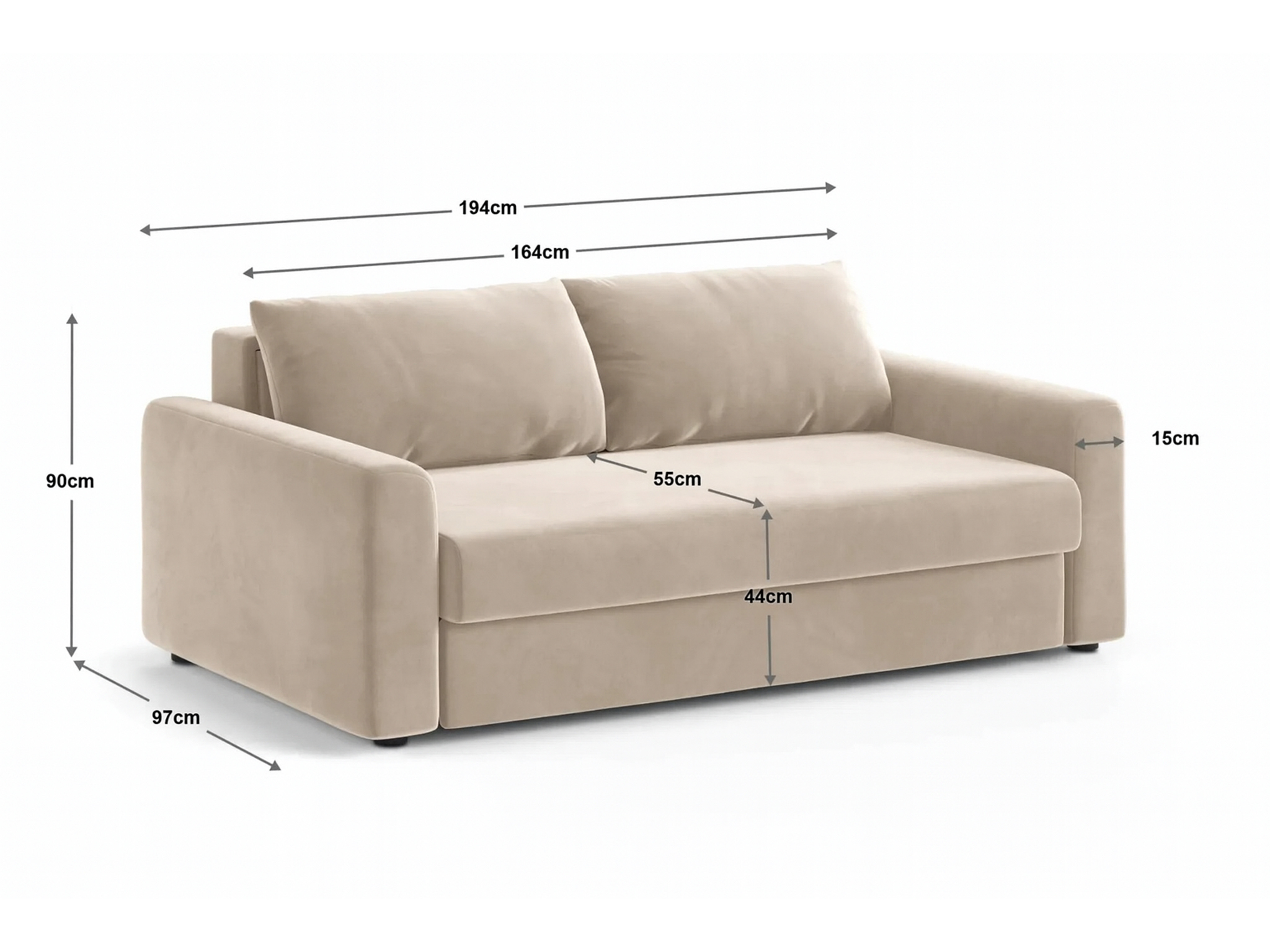 Vuodesohva Beckley 203 (Babel Toffee)