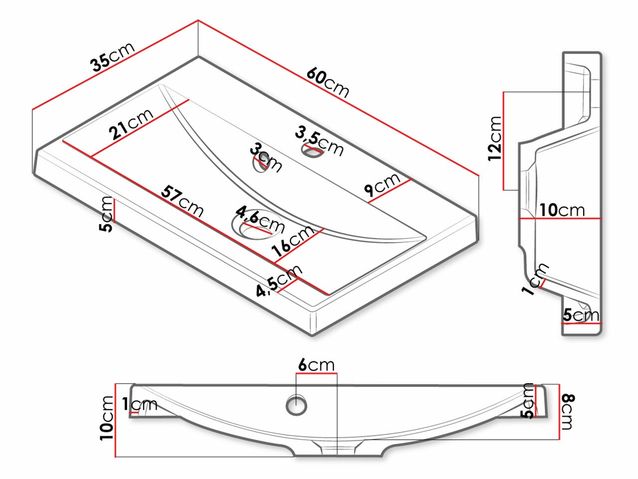 Kylpyhuonesetti Sarasota 123 (Grafiitti)