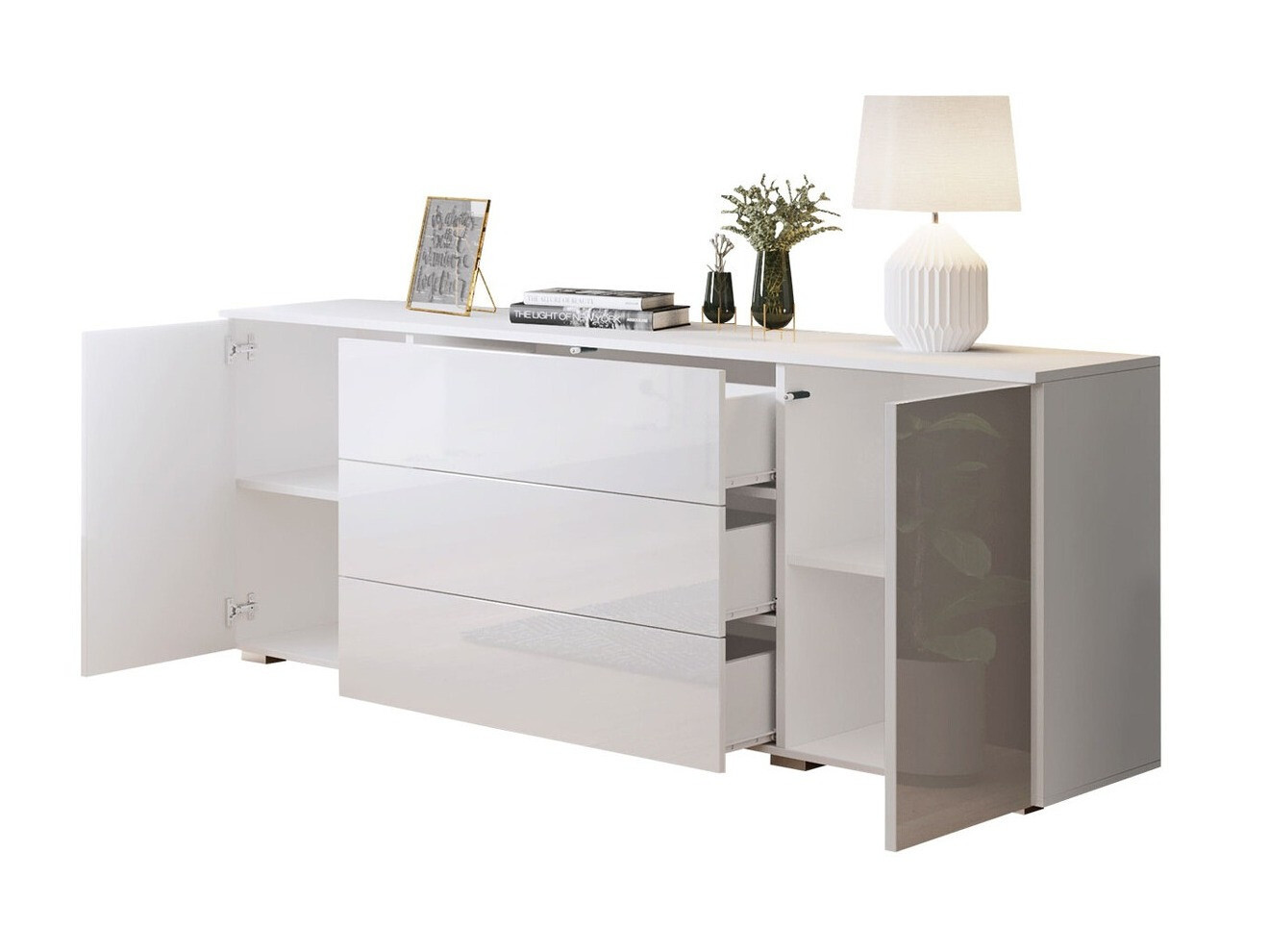 Lipasto Sarasota 129 (Wotan tammi + Kiiltävä valkoinen)