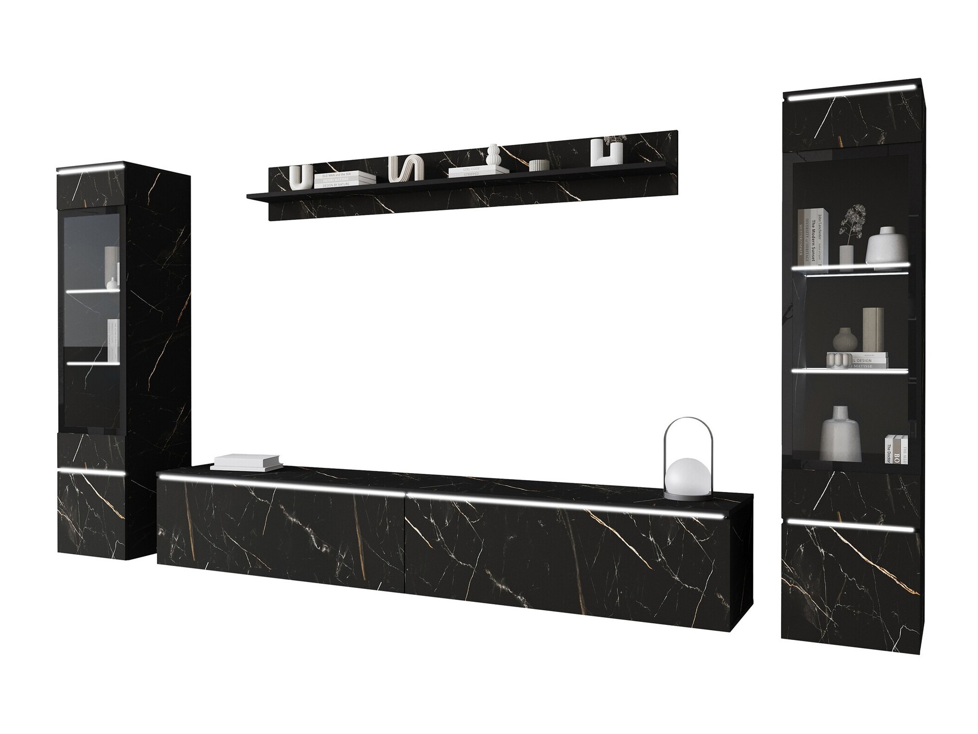 Olohuonesetti Sarasota 126 (Musta marmori)