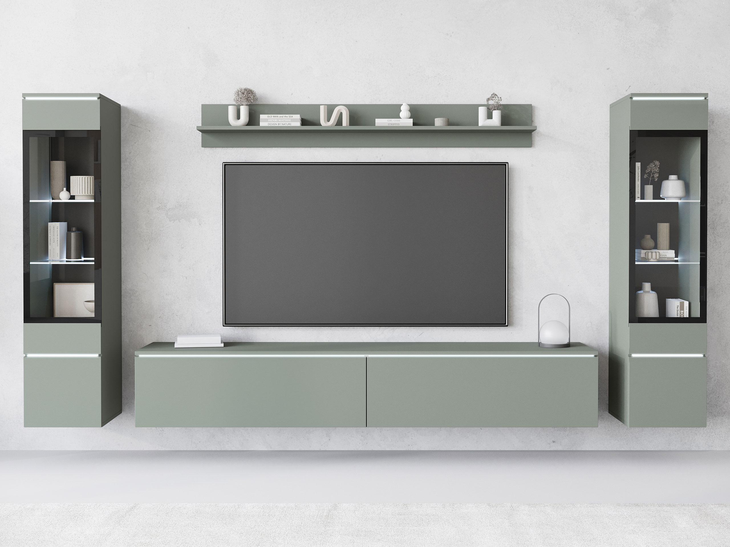 Olohuonesetti Sarasota 126 (Pölyinen vihreä)