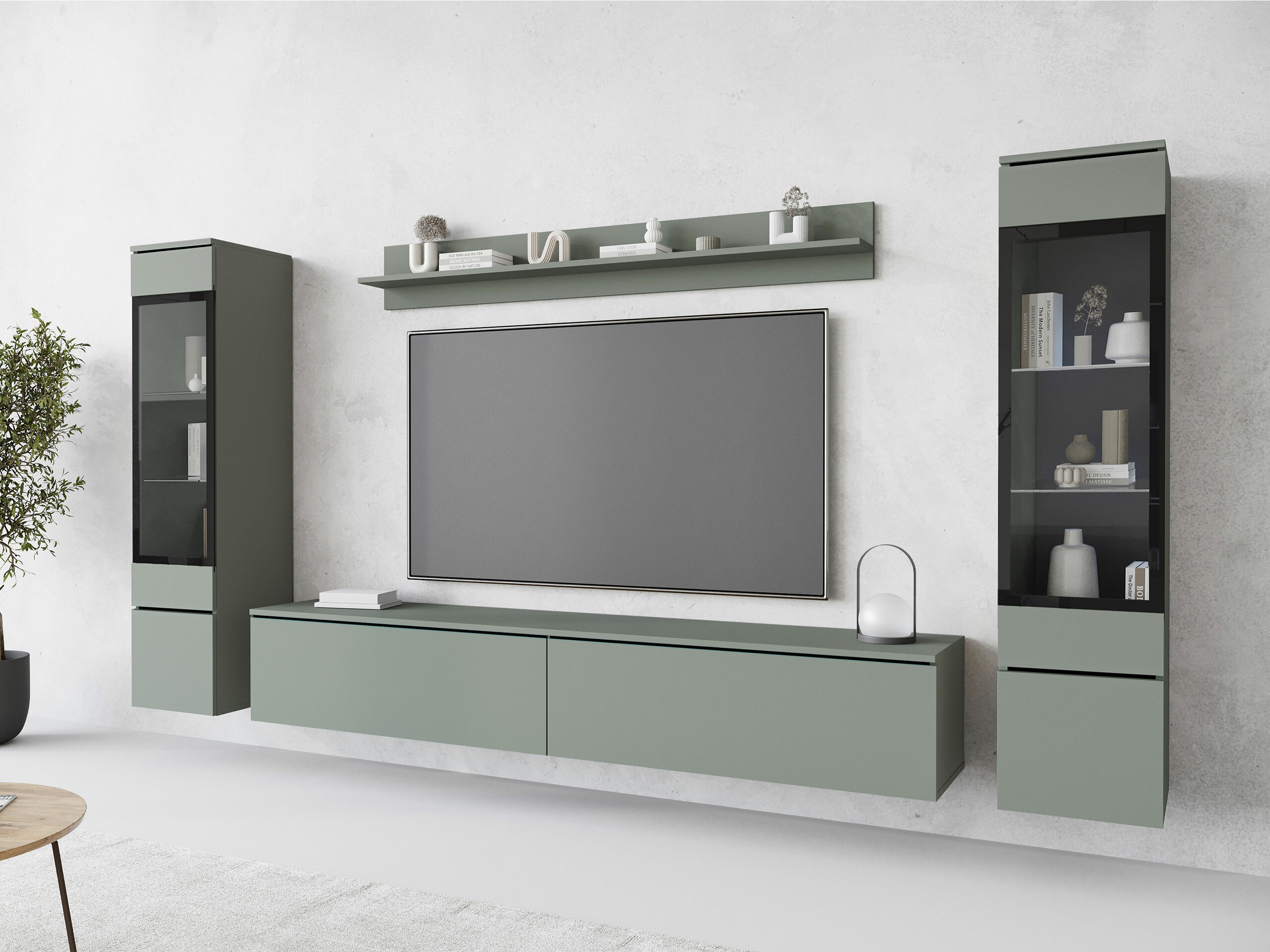 Olohuonesetti Sarasota 126 (Pölyinen vihreä)