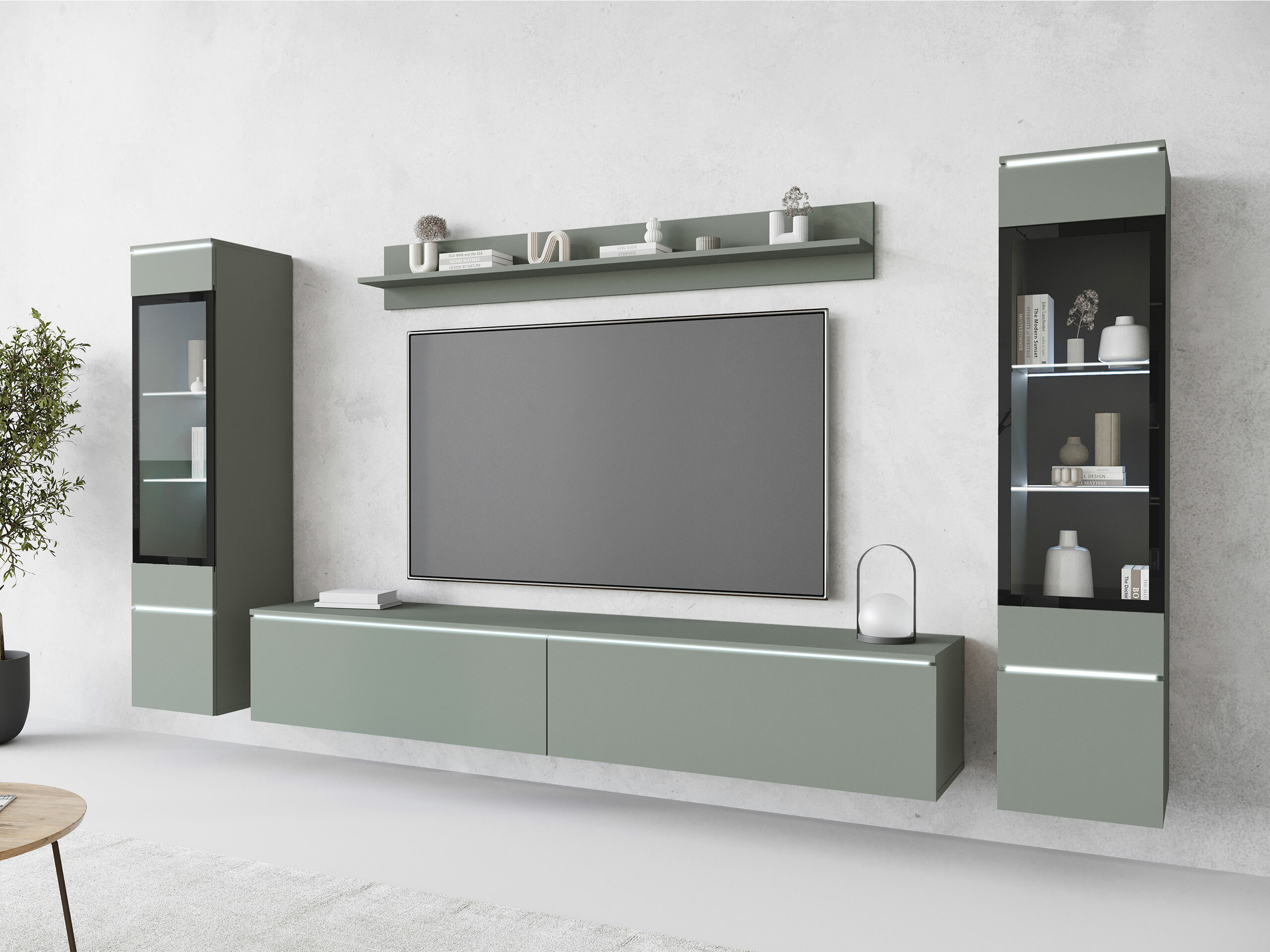 Olohuonesetti Sarasota 126 (Pölyinen vihreä)