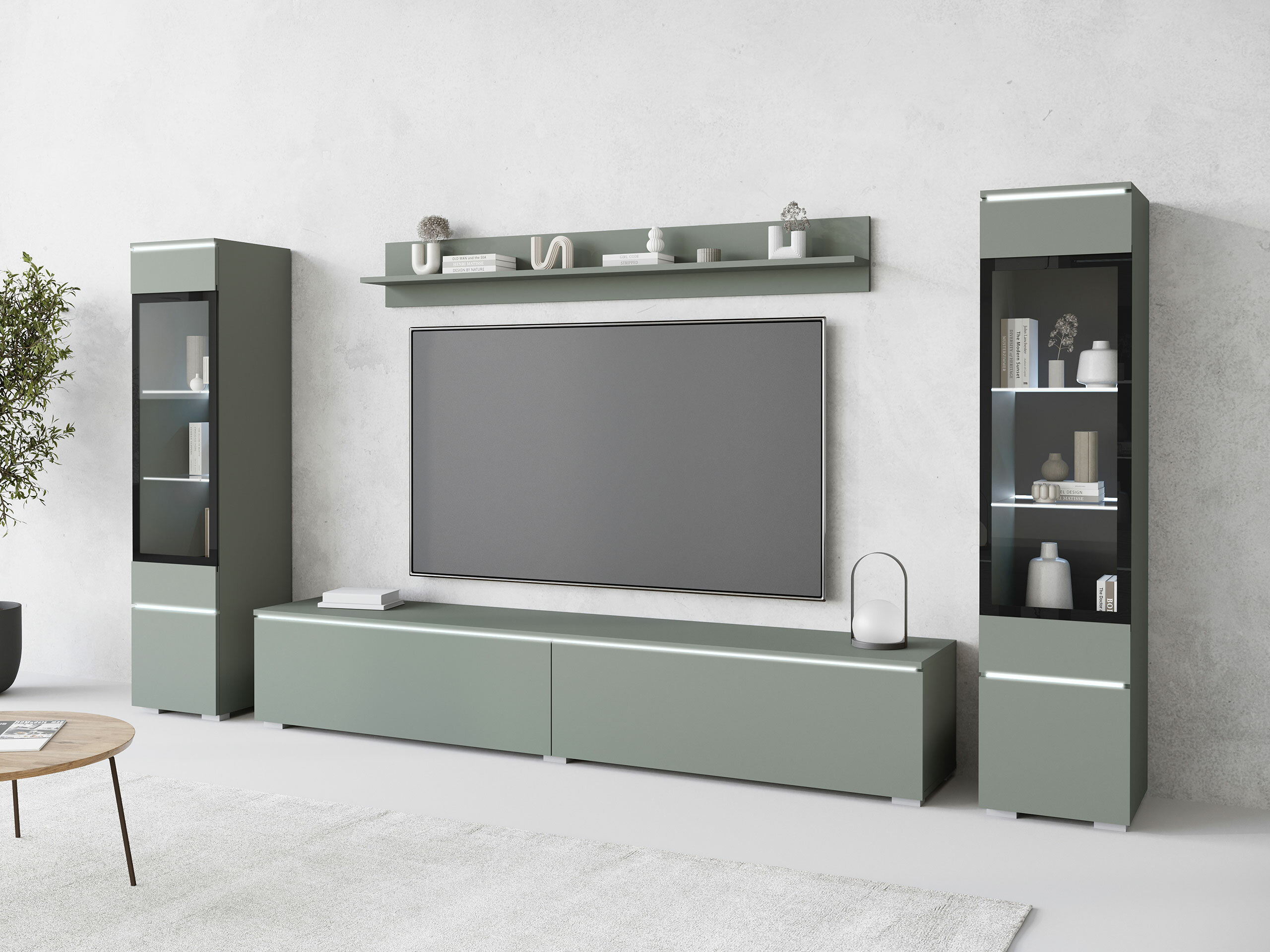 Olohuonesetti Sarasota 126 (Pölyinen vihreä)