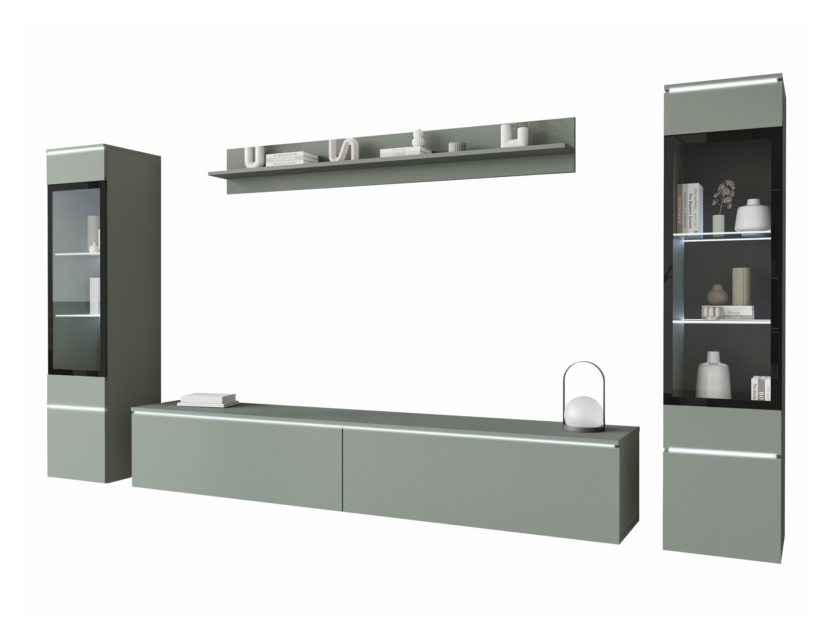 Olohuonesetti Sarasota 126 (Pölyinen vihreä)