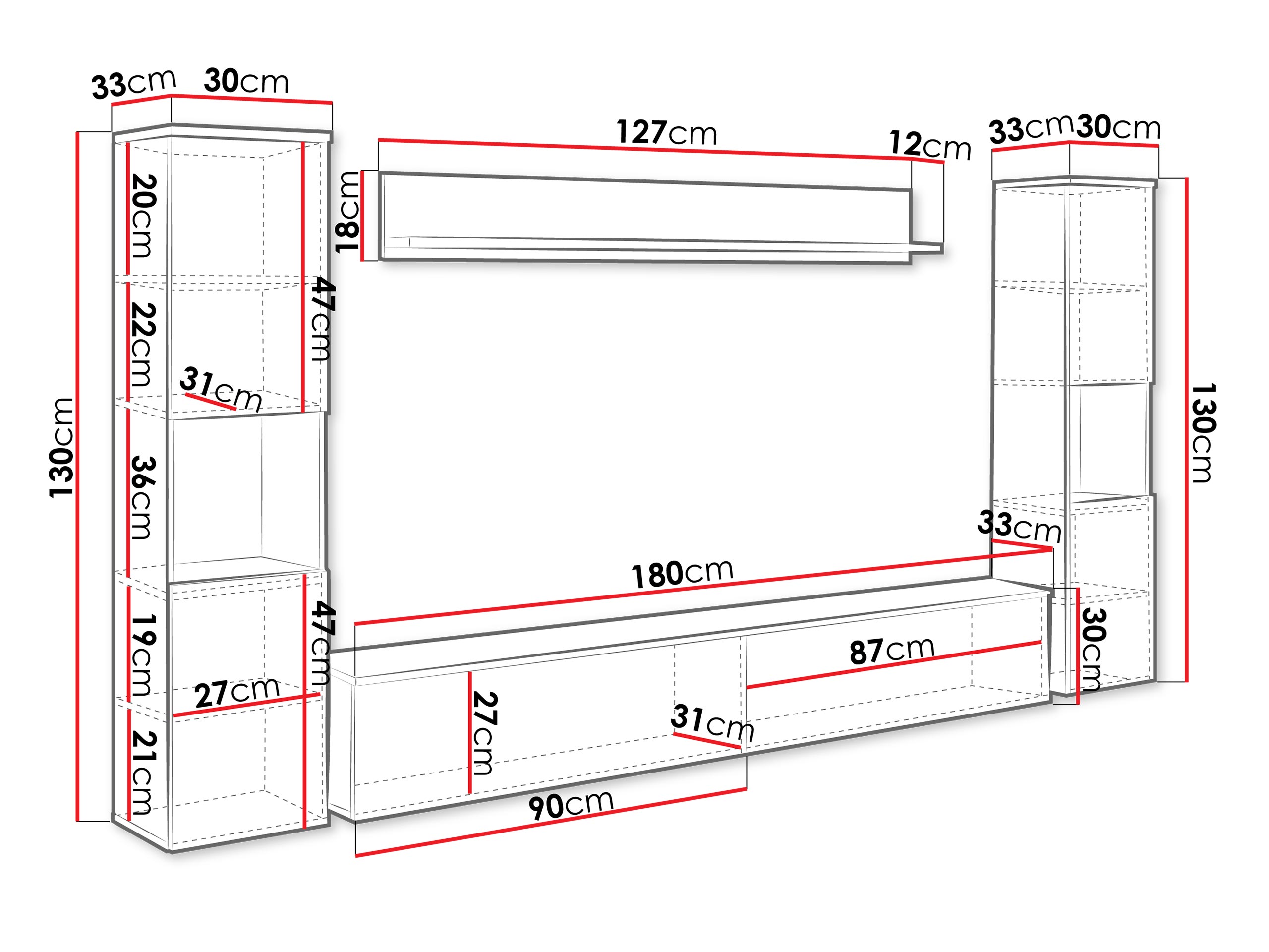 Olohuonesetti Sarasota 131 (Matera-harmaa + Kastanja)