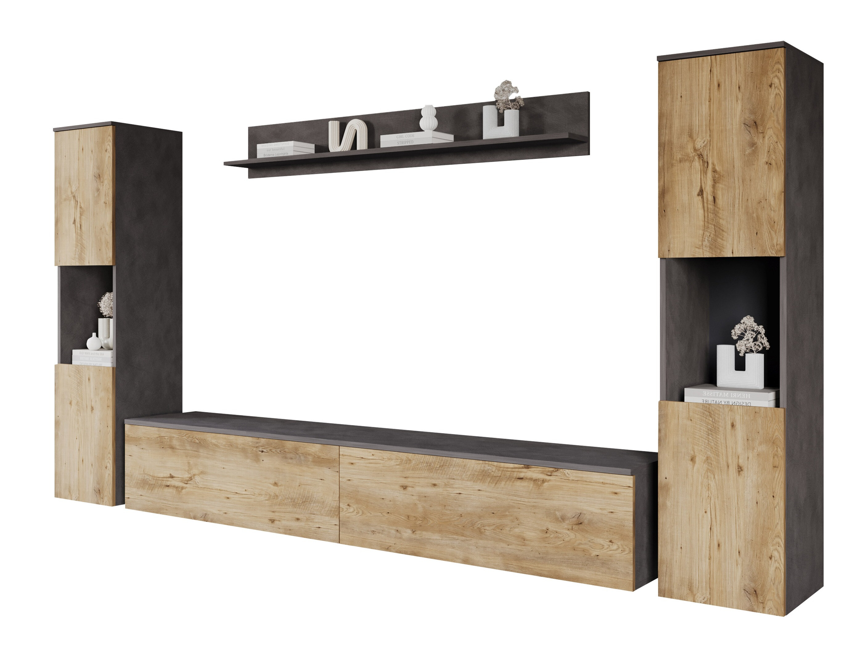 Olohuonesetti Sarasota 131 (Matera-harmaa + Kastanja)