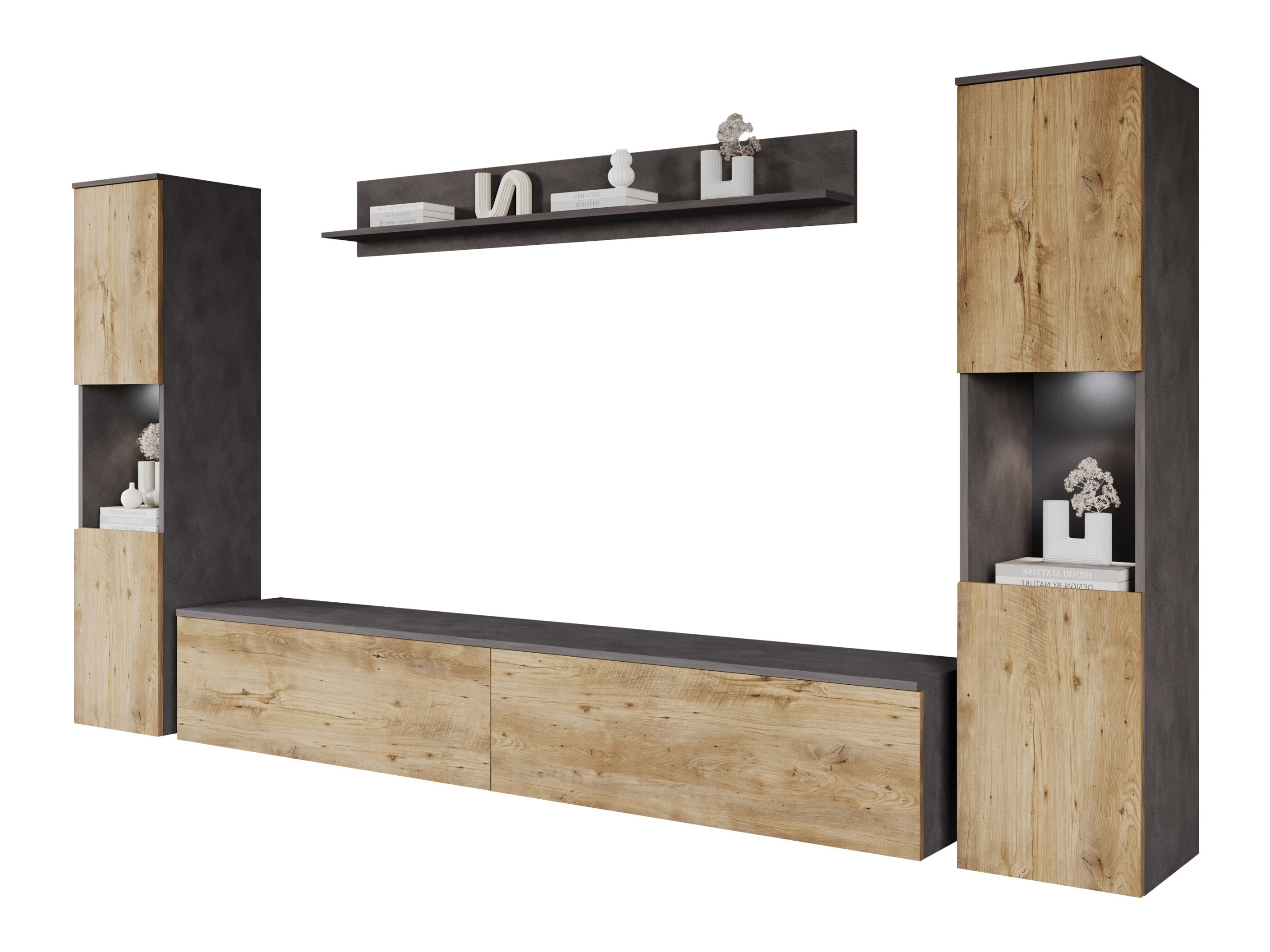 Olohuonesetti Sarasota 131 (Matera-harmaa + Kastanja)