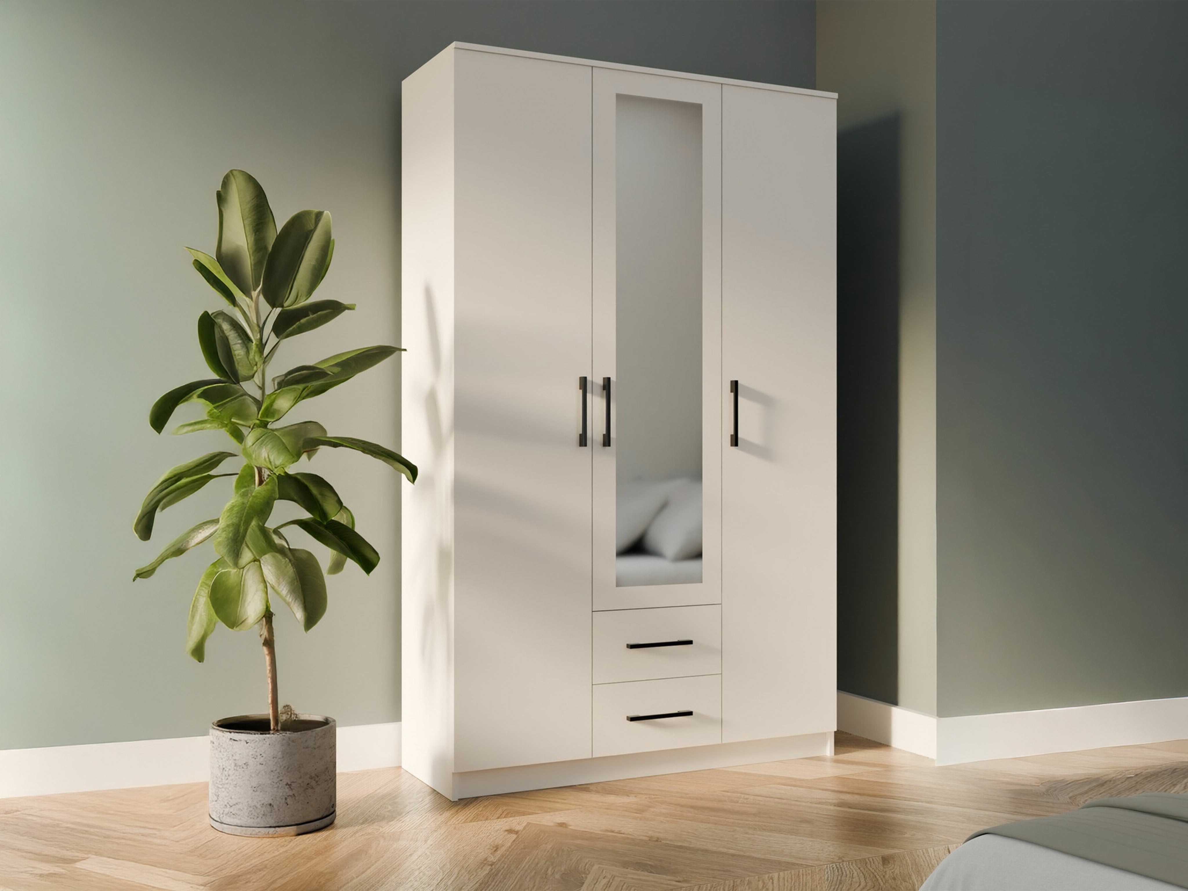 Vaatekaappi Mandeville 116 (Valkoinen)