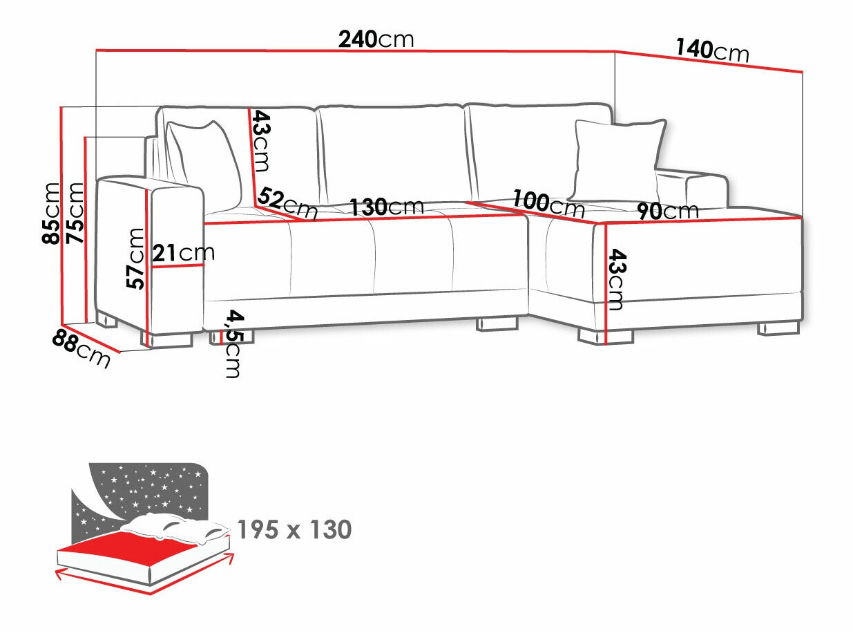 Kulmasohva SE2734 vaurioitunut pakkaus
