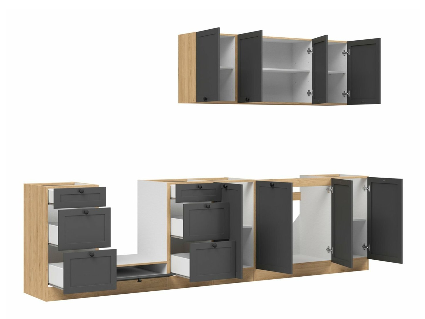 Moduulikeittiöryhmä Classic Grey Oak 119
