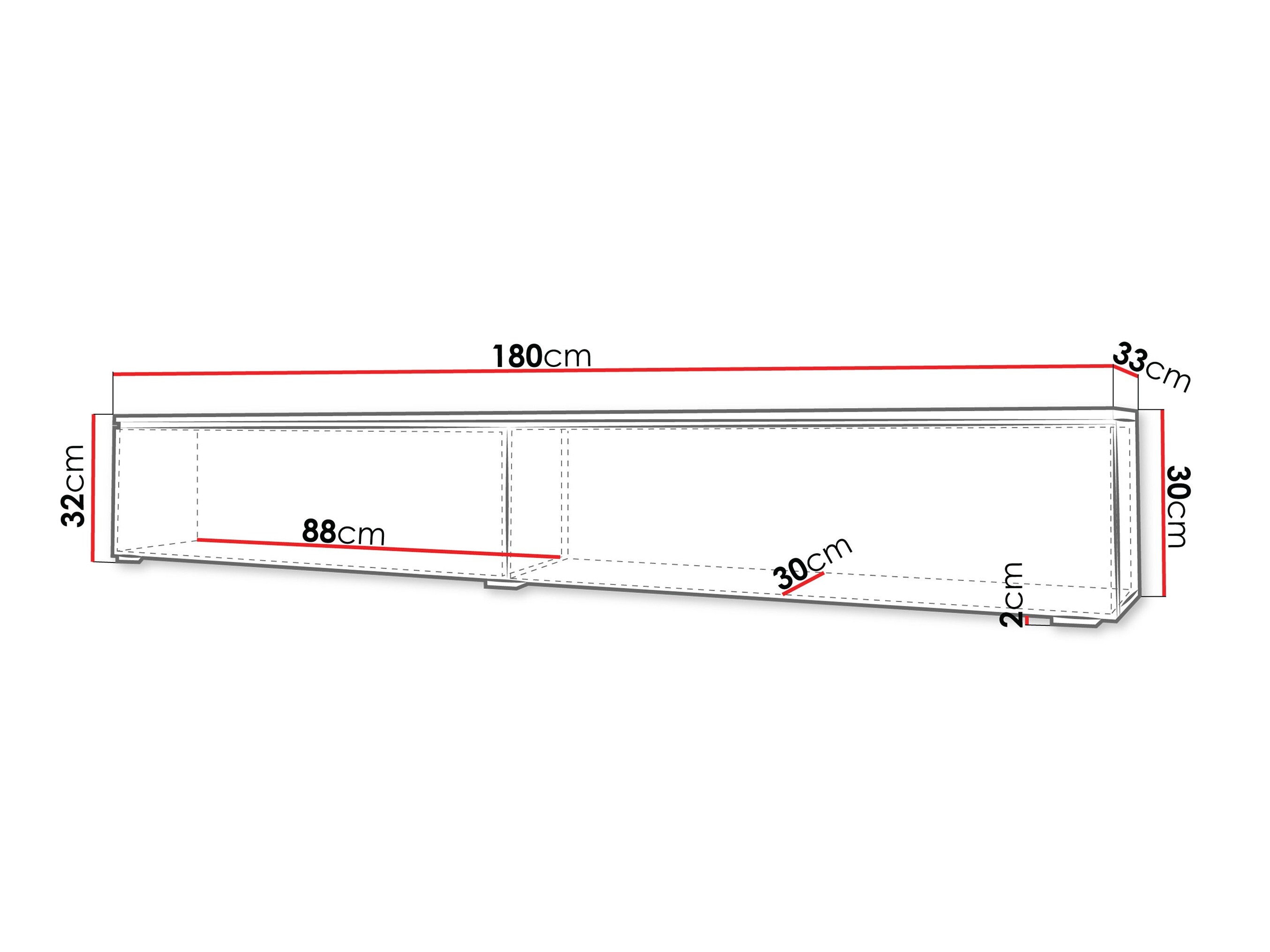 TV-taso Sarasota 121 (Harmaa)