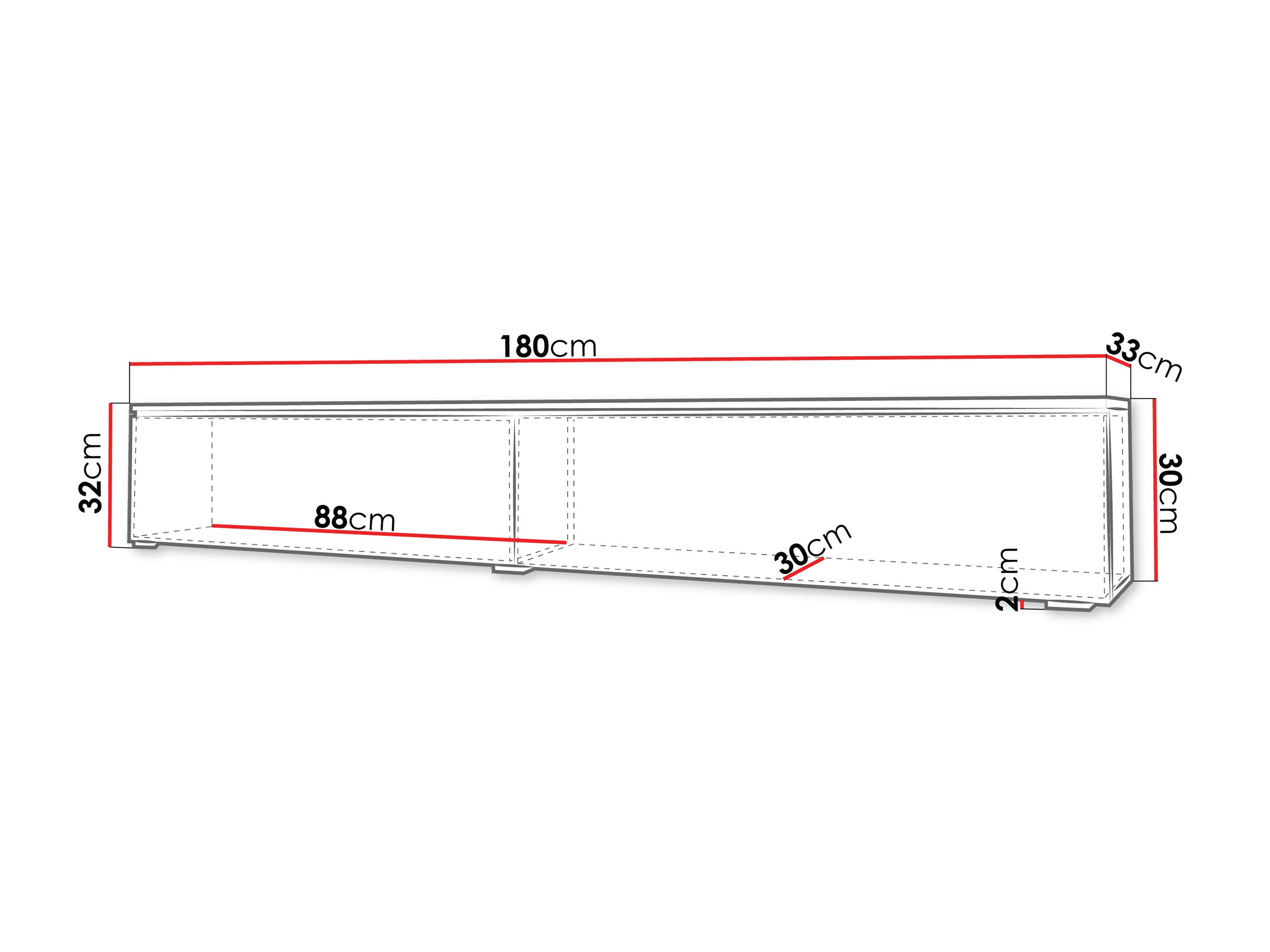 TV-taso Sarasota 121 (Matera-harmaa + Kastanja)