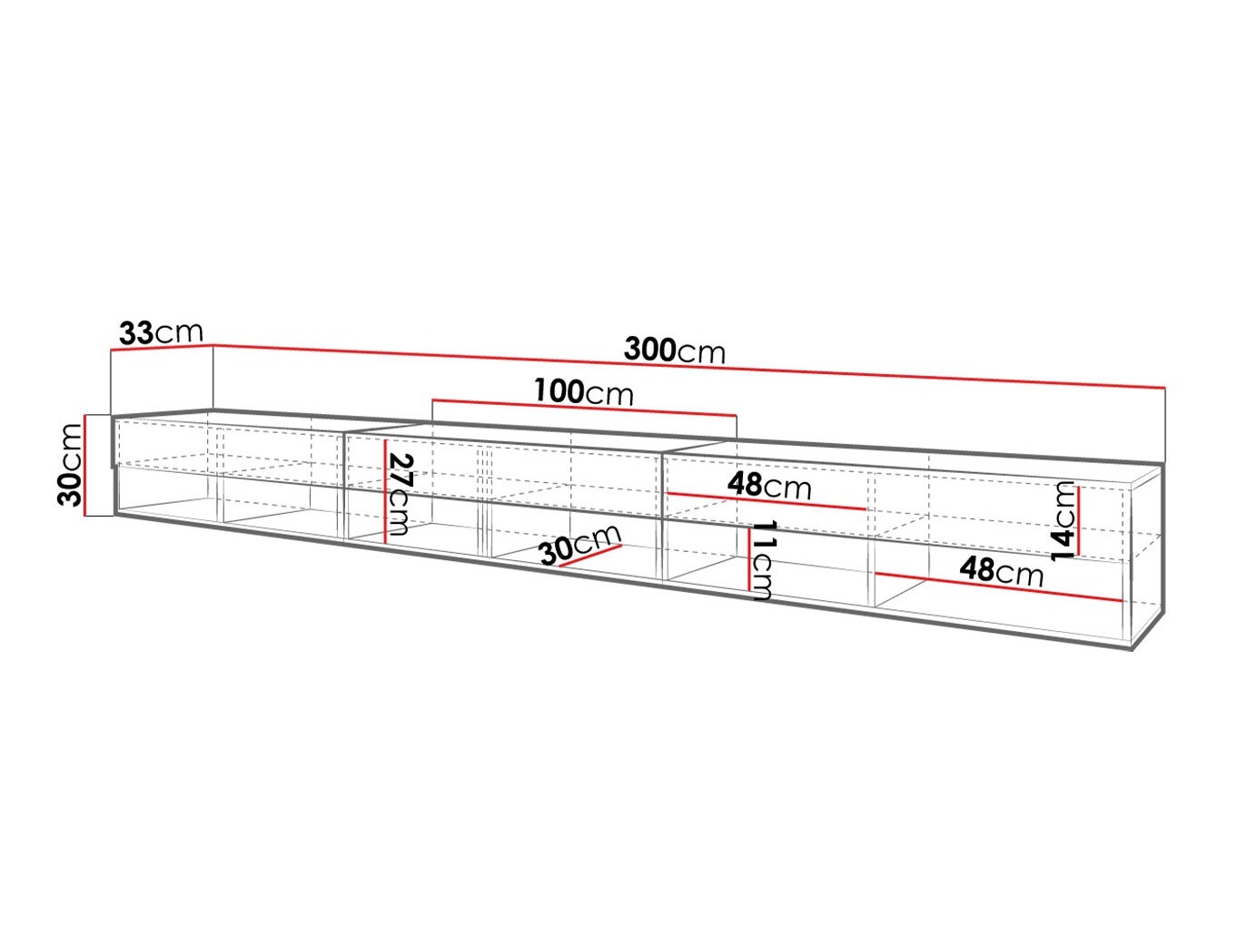 TV-taso Sarasota 144 (Matera-harmaa + Kastanja)