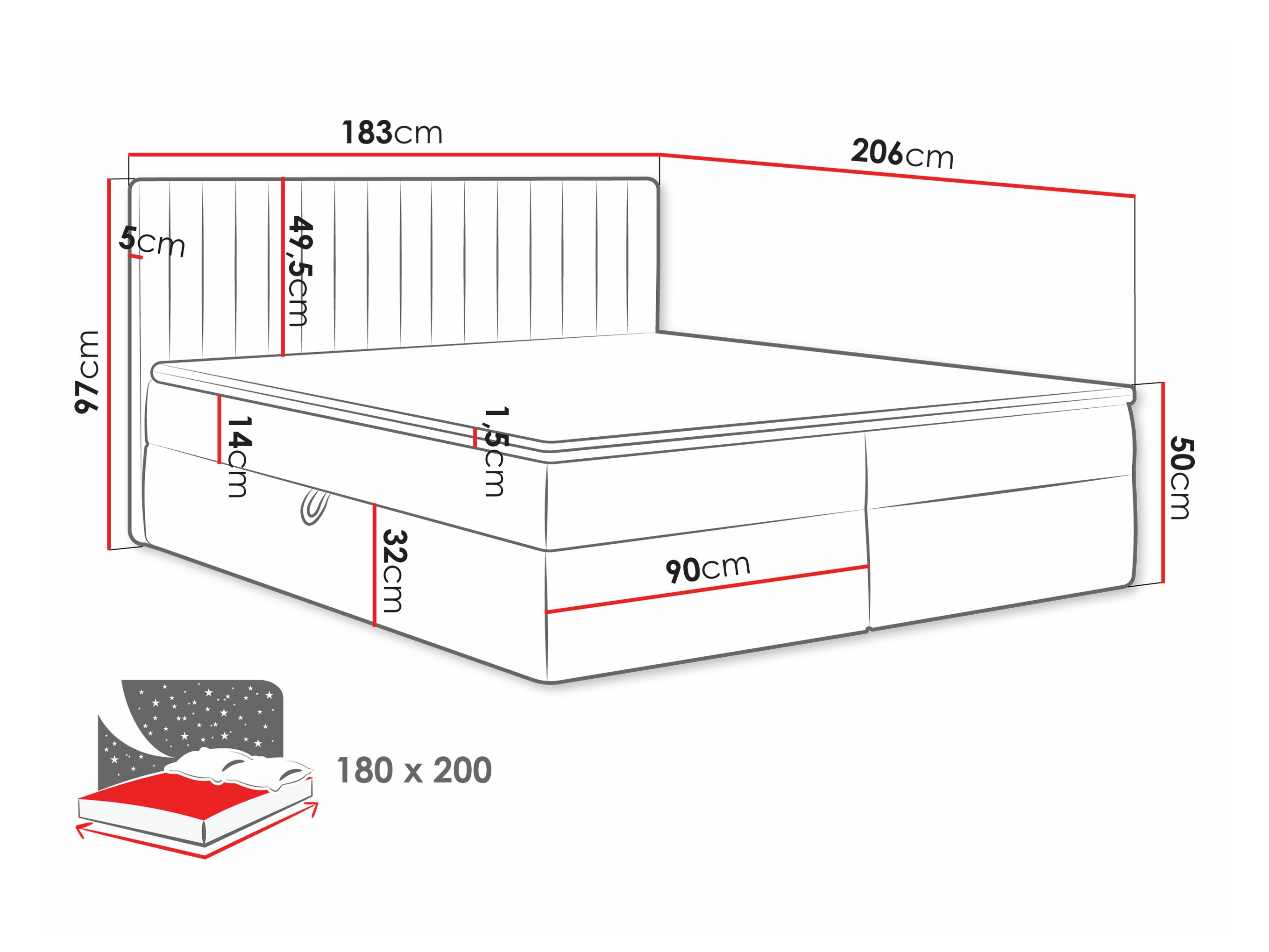 Jenkkisänky Comfivo Apis I (Manila 02)