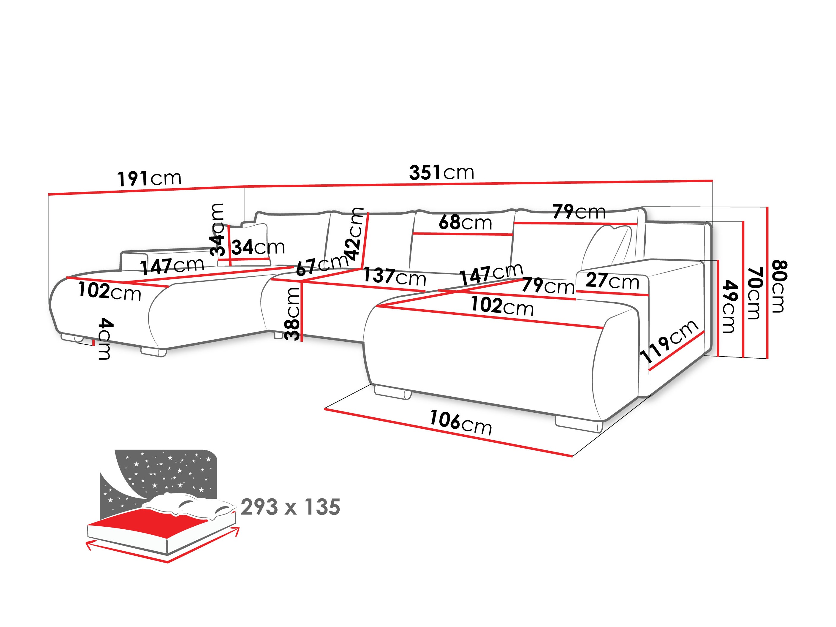 Kulmasohva Comfivo 483 (Coral 65)