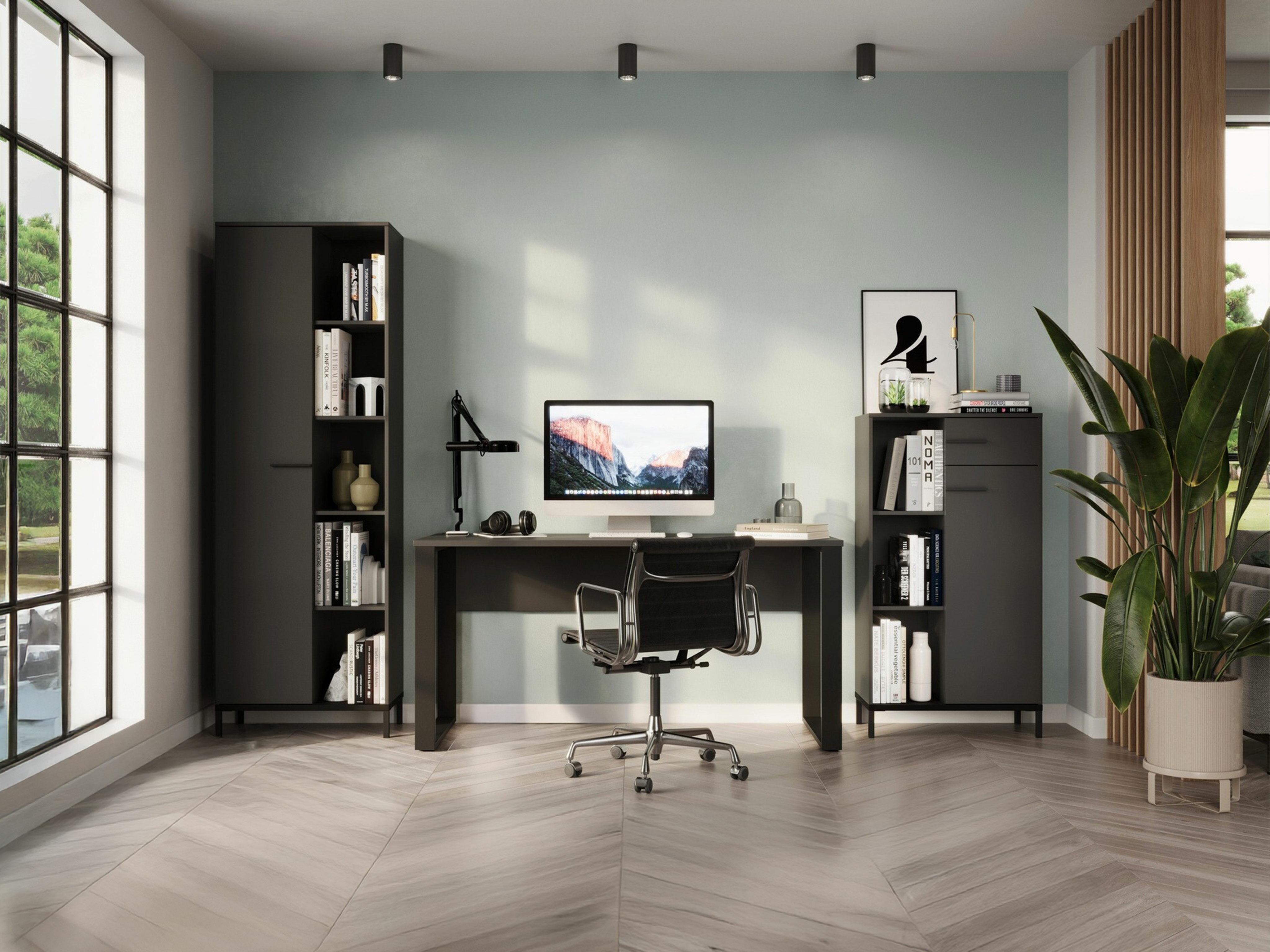 Kotitoimistosetti Solaro 102 (Grafiitti)