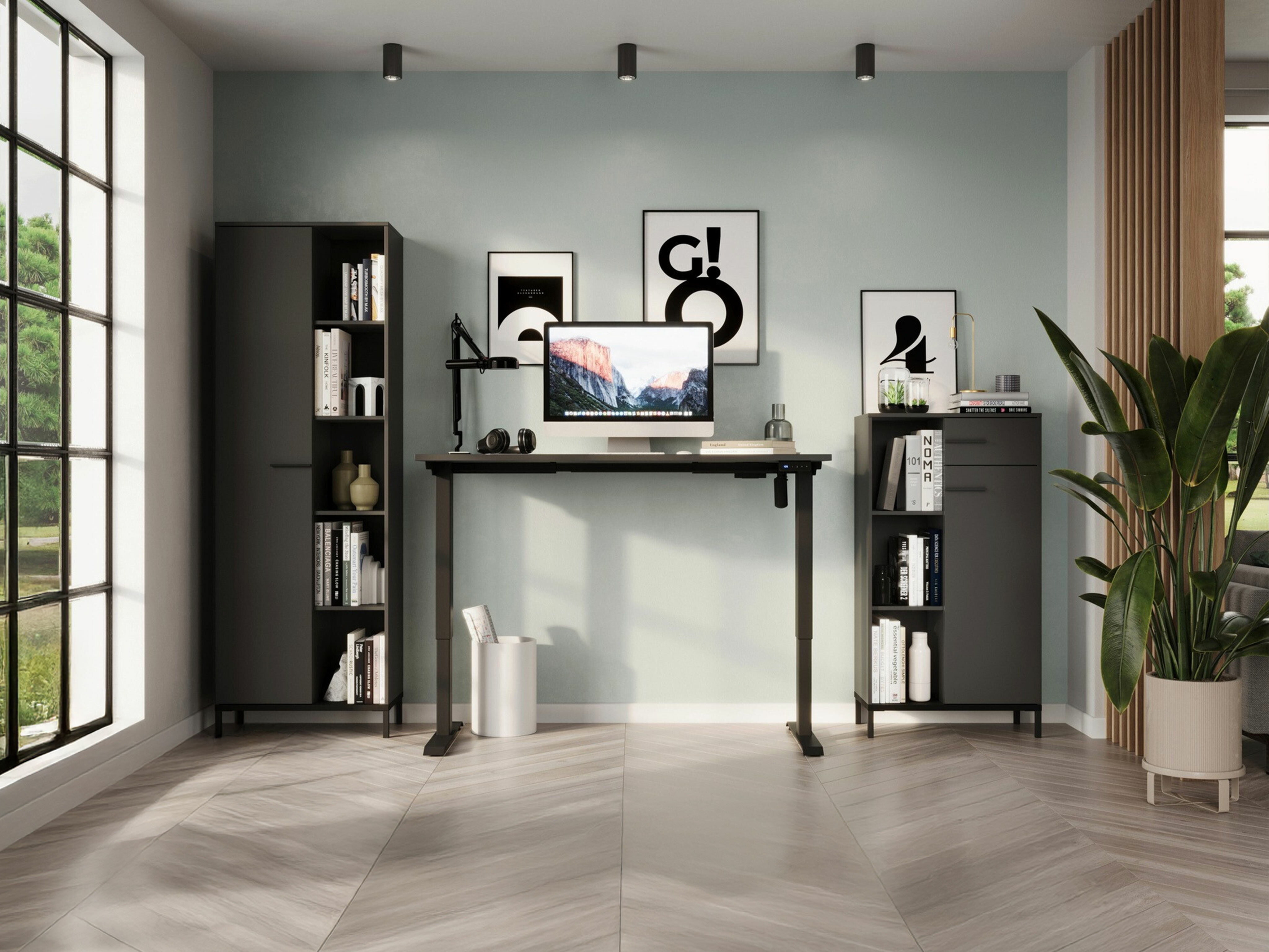 Kotitoimistosetti Solaro 104 (Grafiitti)