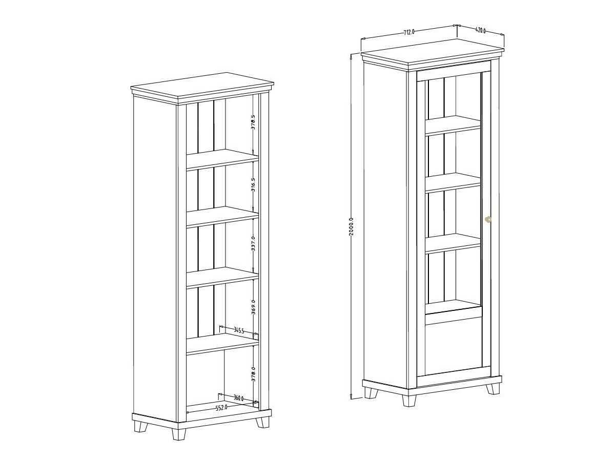 Hylly Tolnue 101 (Tummanvihreä + Lefkas tammi)