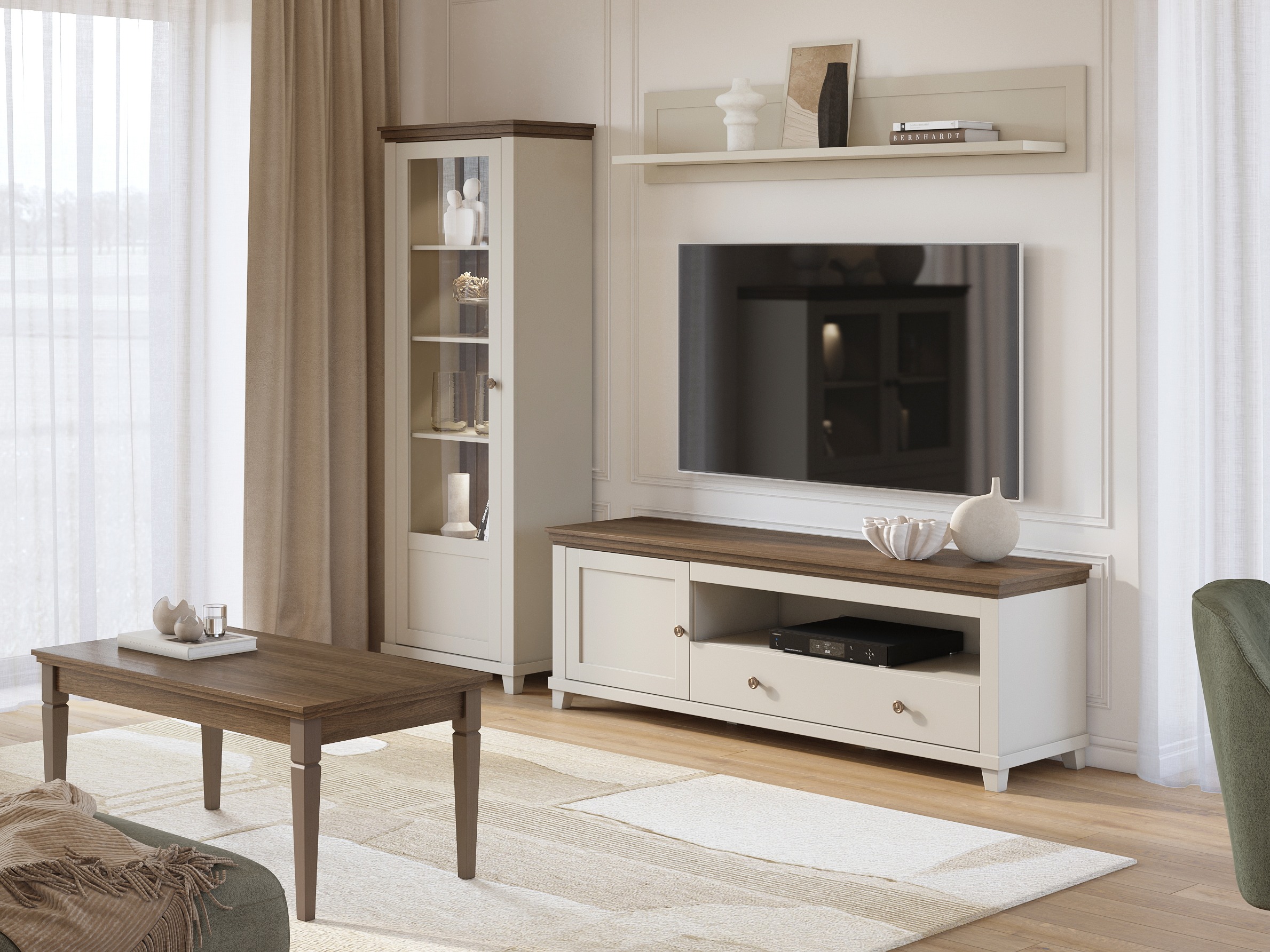 Hylly Tolnue 101 (Vaalea beige + Tammi)