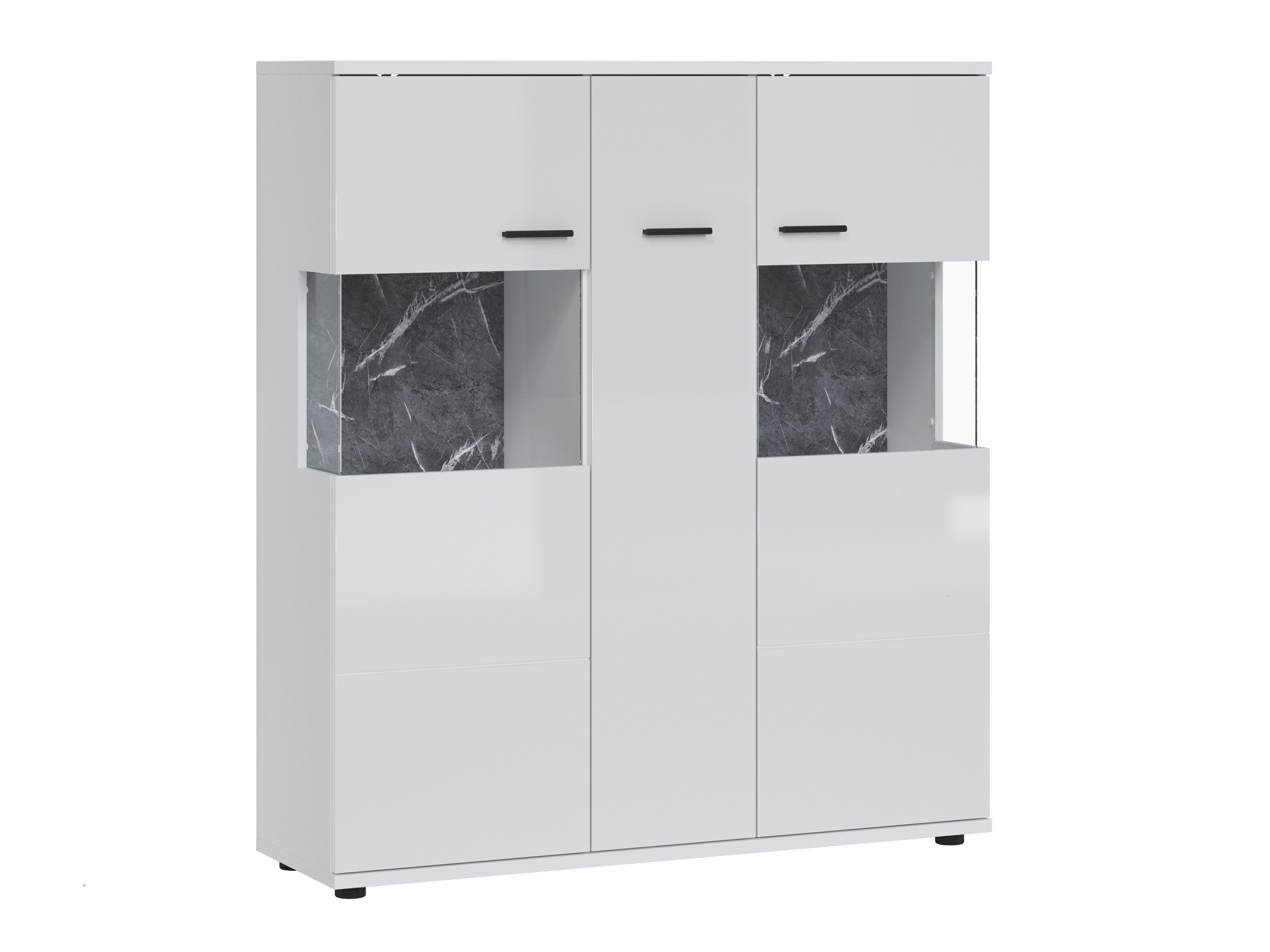 Hylly Ontario 169 (Kiiltävä valkoinen + Valkoinen)