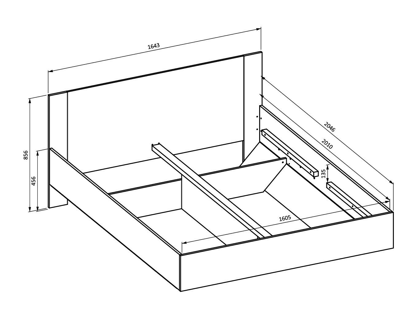 Sänky Mirsevi 106 (160 x 200 cm)
