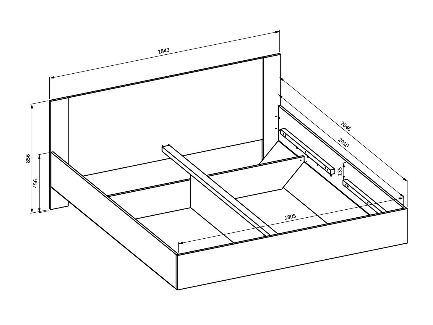 Sänky Mirsevi 106 (180 x 200 cm)