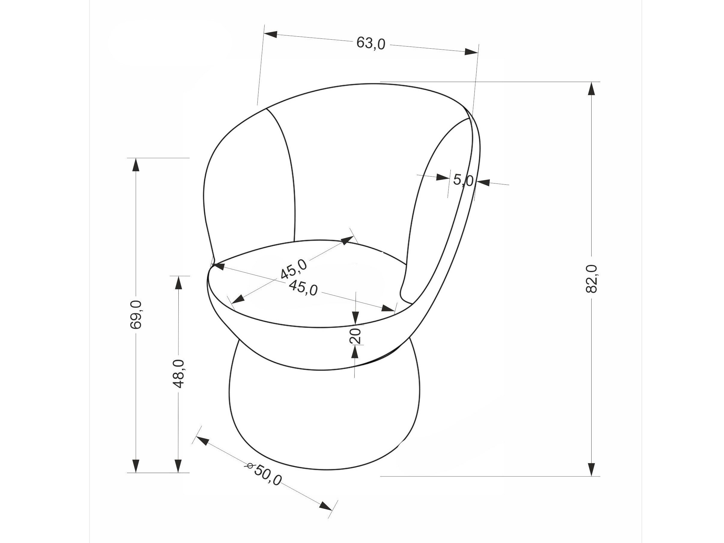 Tuoli Houston 2082 (Harmaa)