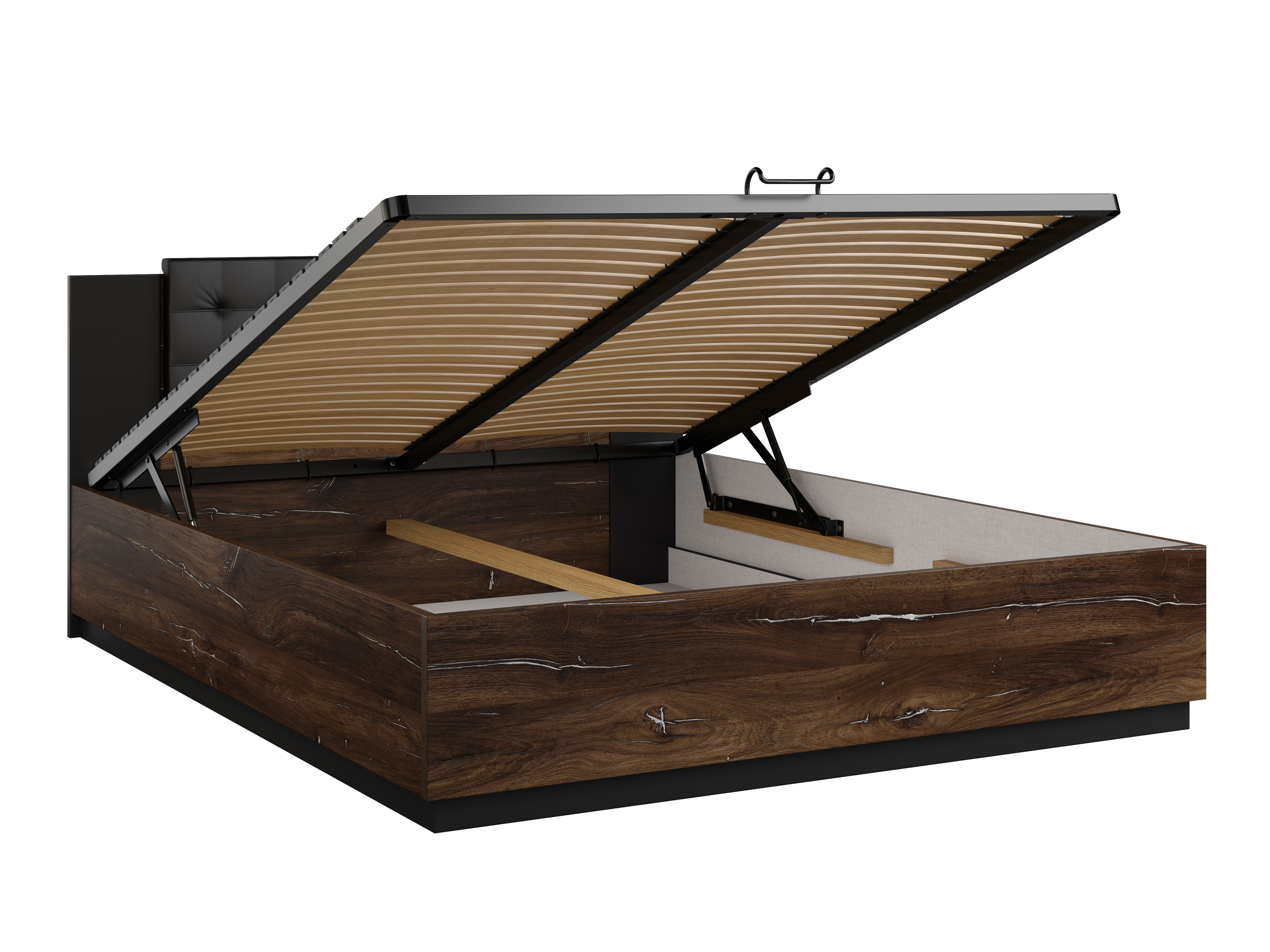 Sänky Felelie 104 (Tumma Flagstaf-tammi + Hopea)