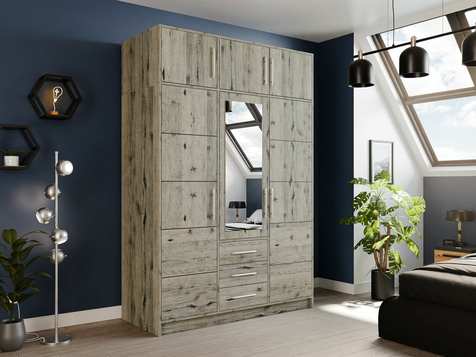 Vaatekaappi Dortivu 153 (Wellington-tammi)