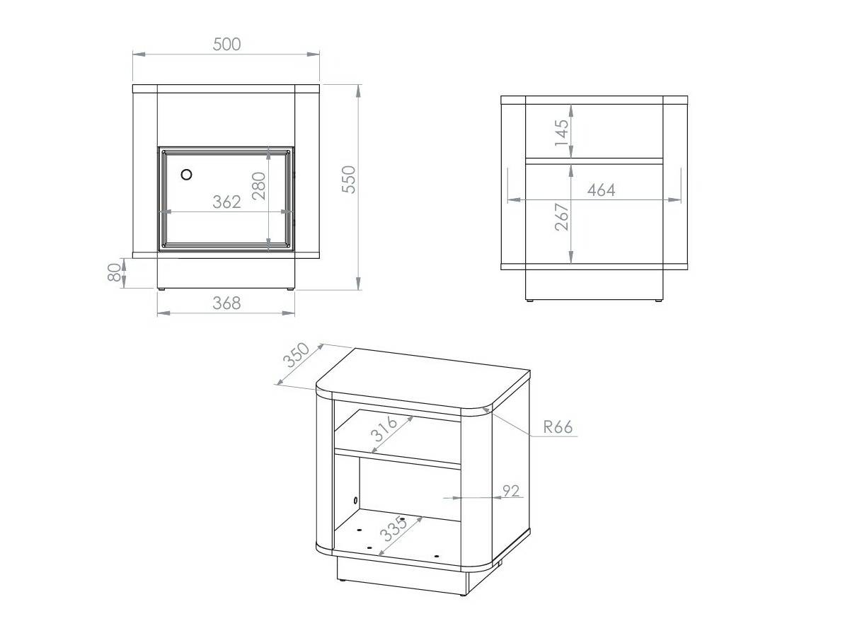 Yöpöytä Cavrome 107