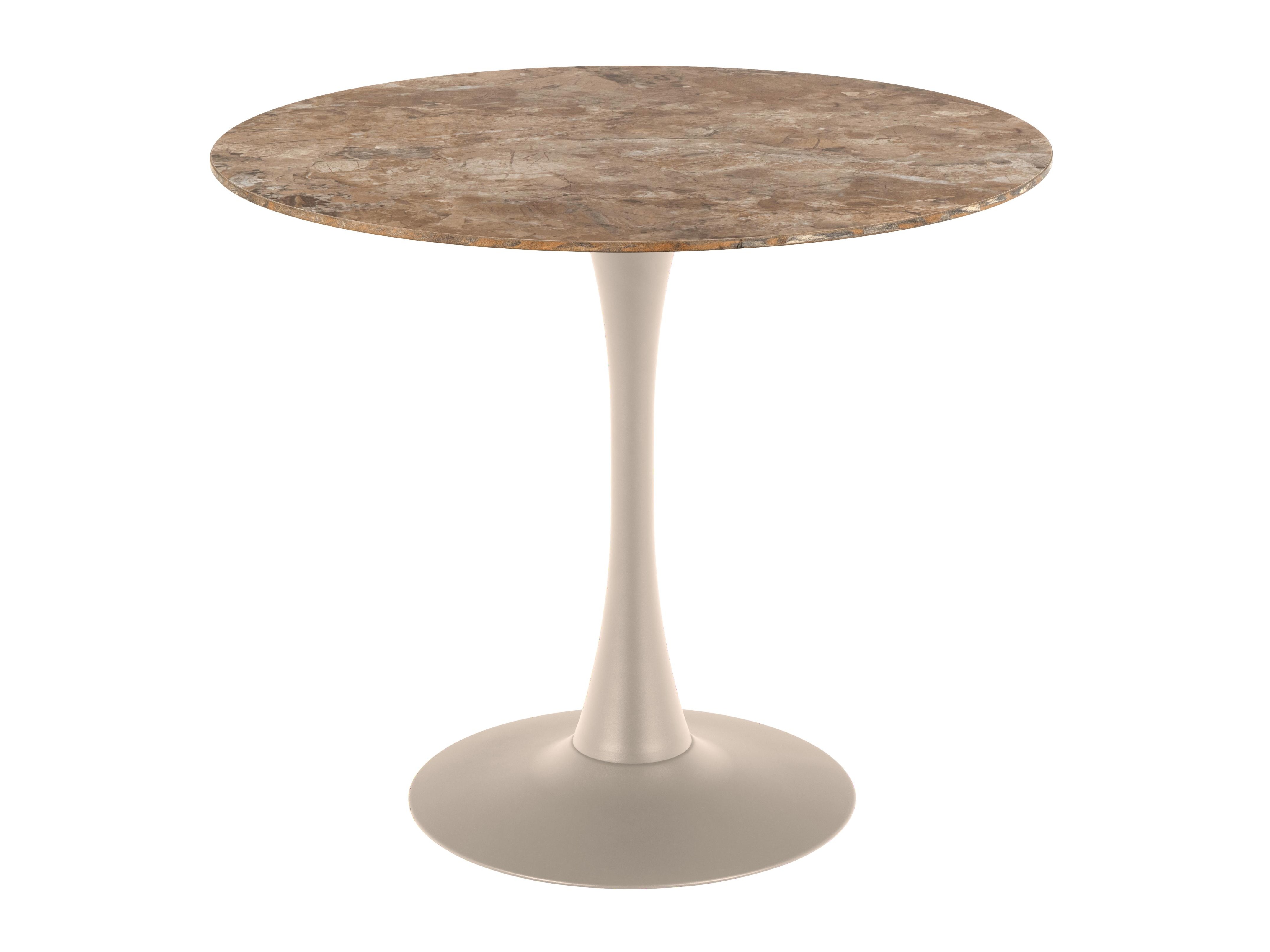 Pöytä Norsica 616 (Ruskea marmori + Harmaa)