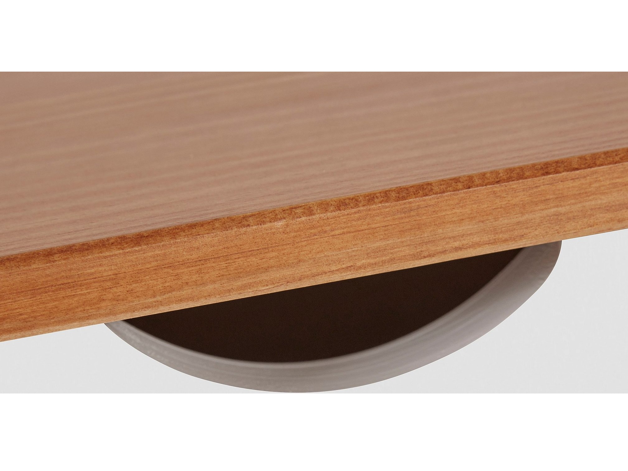 Työpöytä Denton 133 (Valkoinen + Vaalea puu)