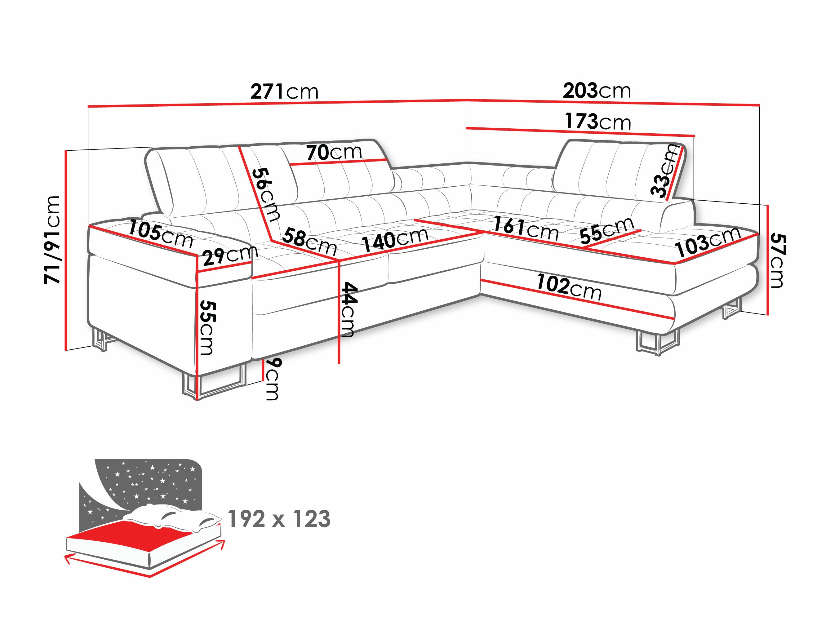 Kulmasohva Comfivo 247 (Venus sametti 2932)