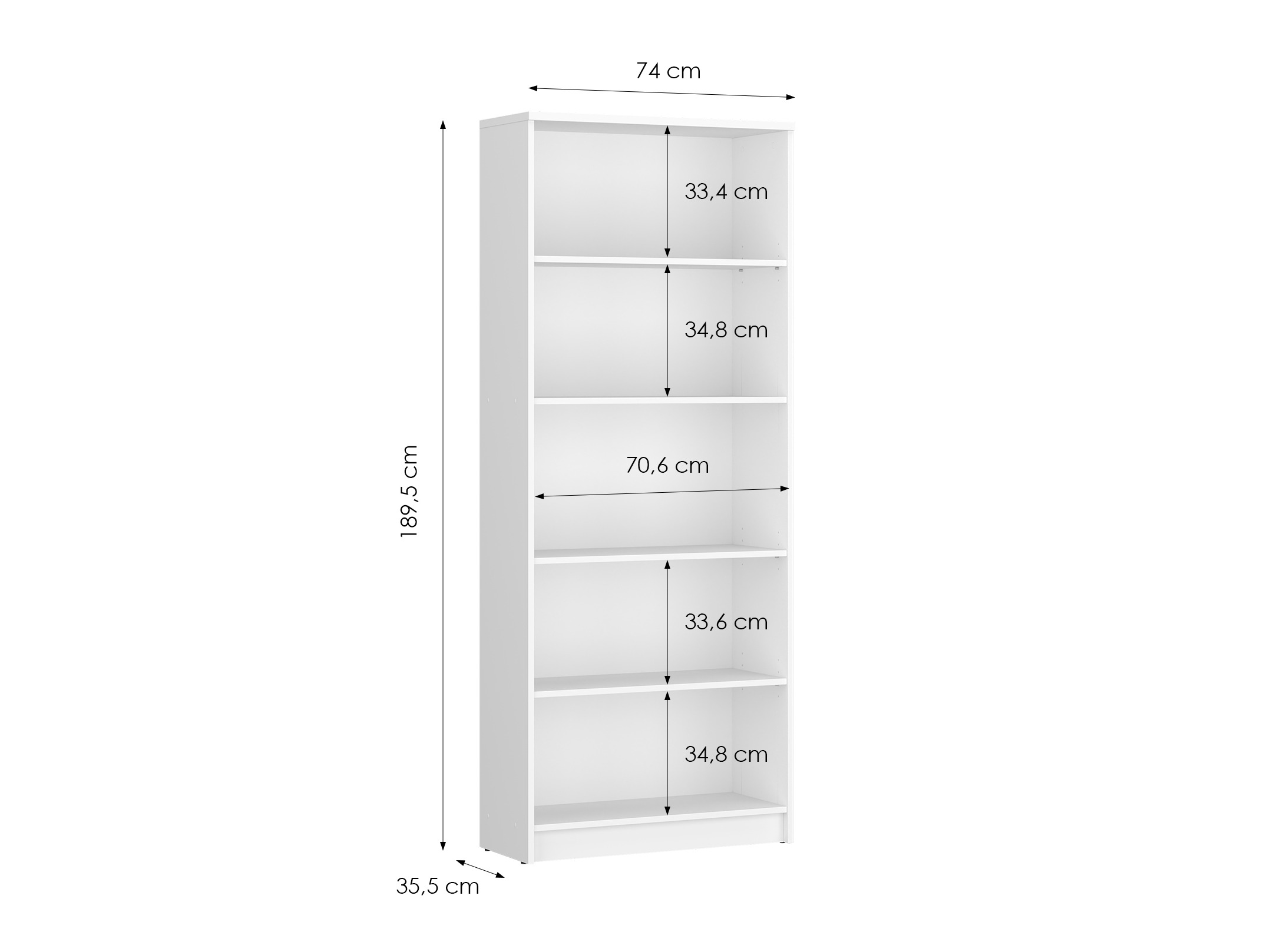 Hylly Ontario 194 (Valkoinen)