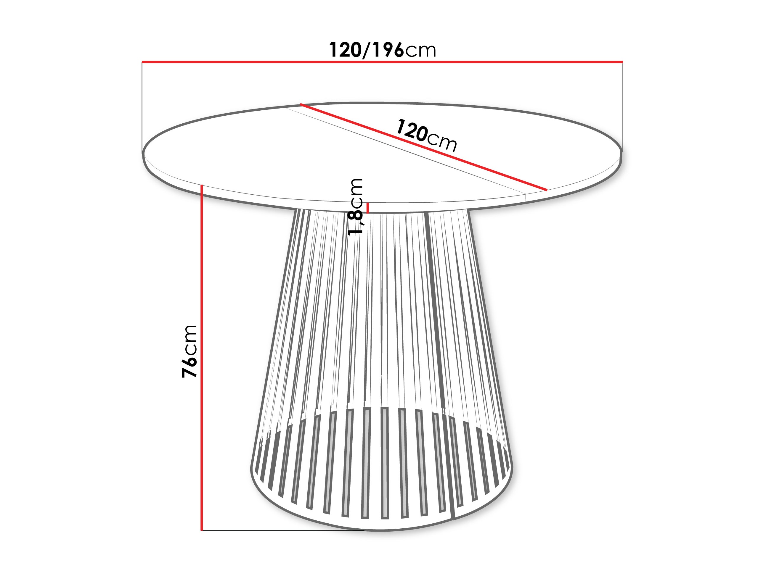 Pöytä Prudentia II (Pähkinä)
