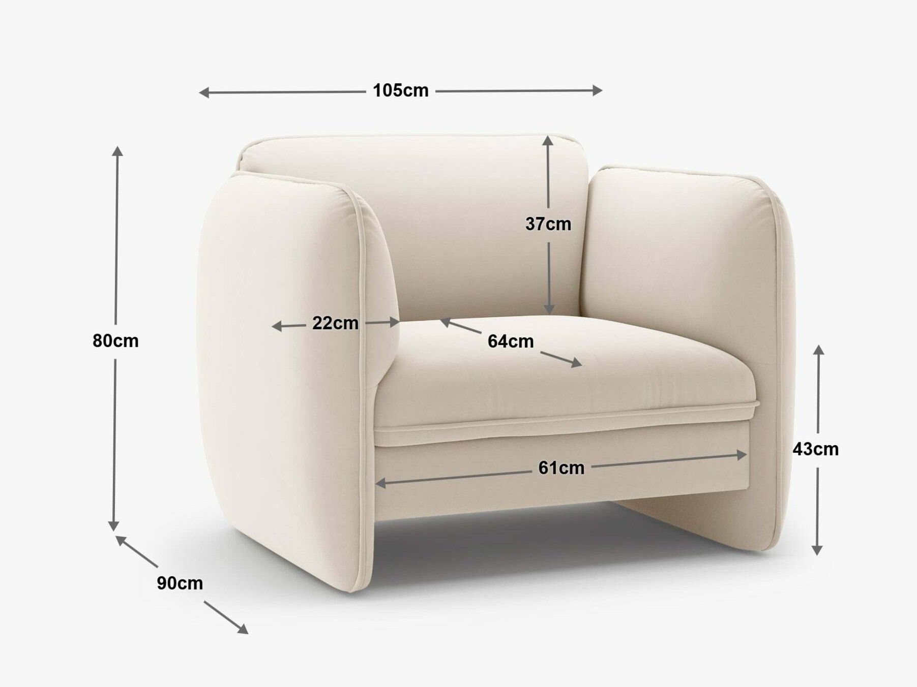 Nojatuoli Romsero 100 (Magic Velvet 2296)