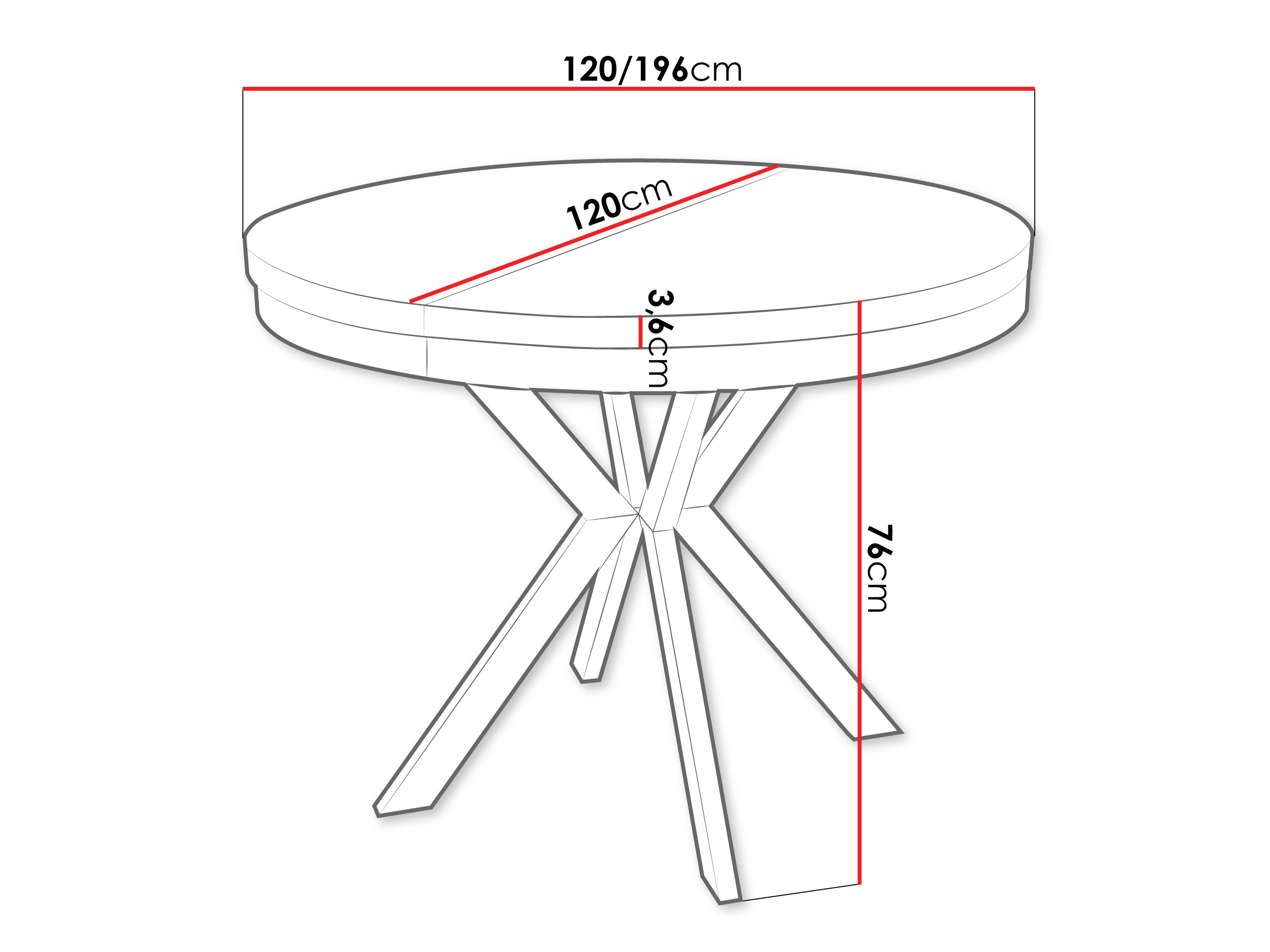 Pöytä Oswego 157 (Musta marmori)